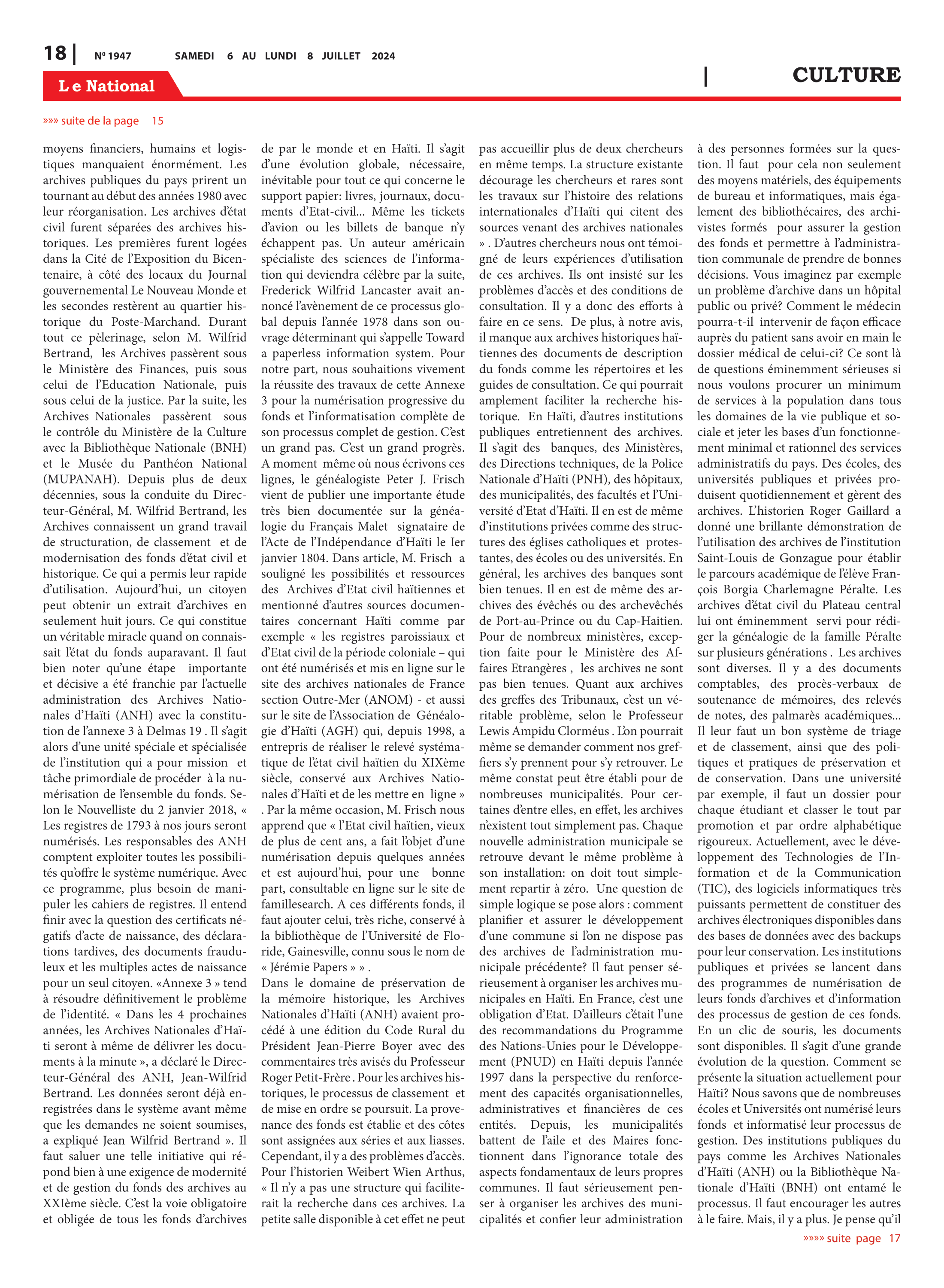 Page 18 de l'édition 1947