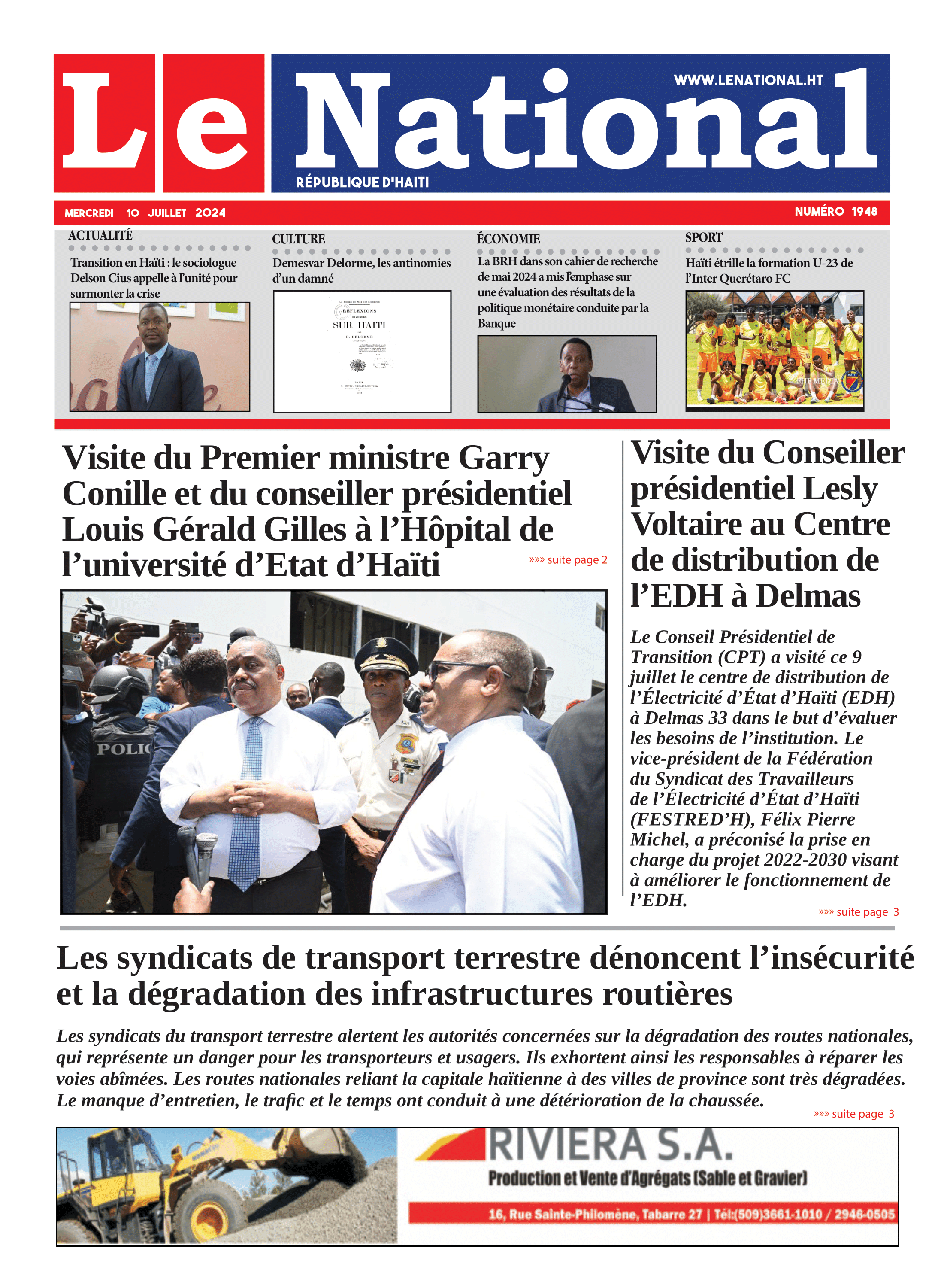 Page 1 de l'édition 1949