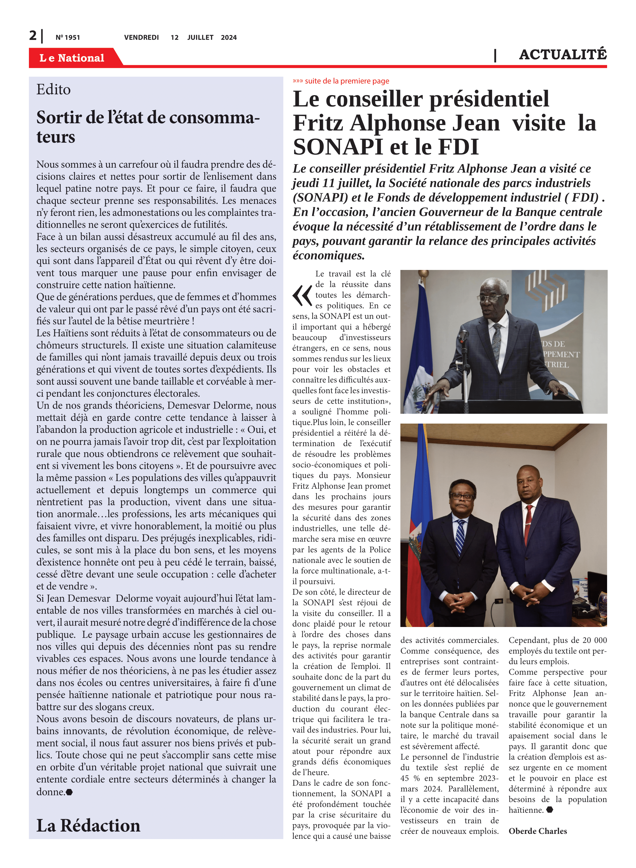 Page 2 de l'édition 1951