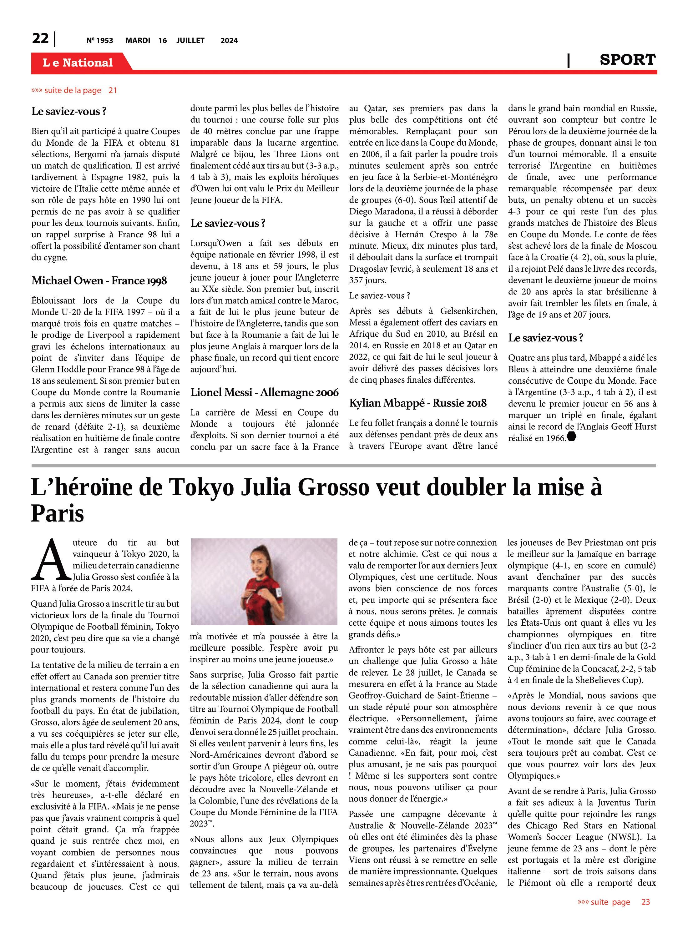 Page 22 de l'édition 1953