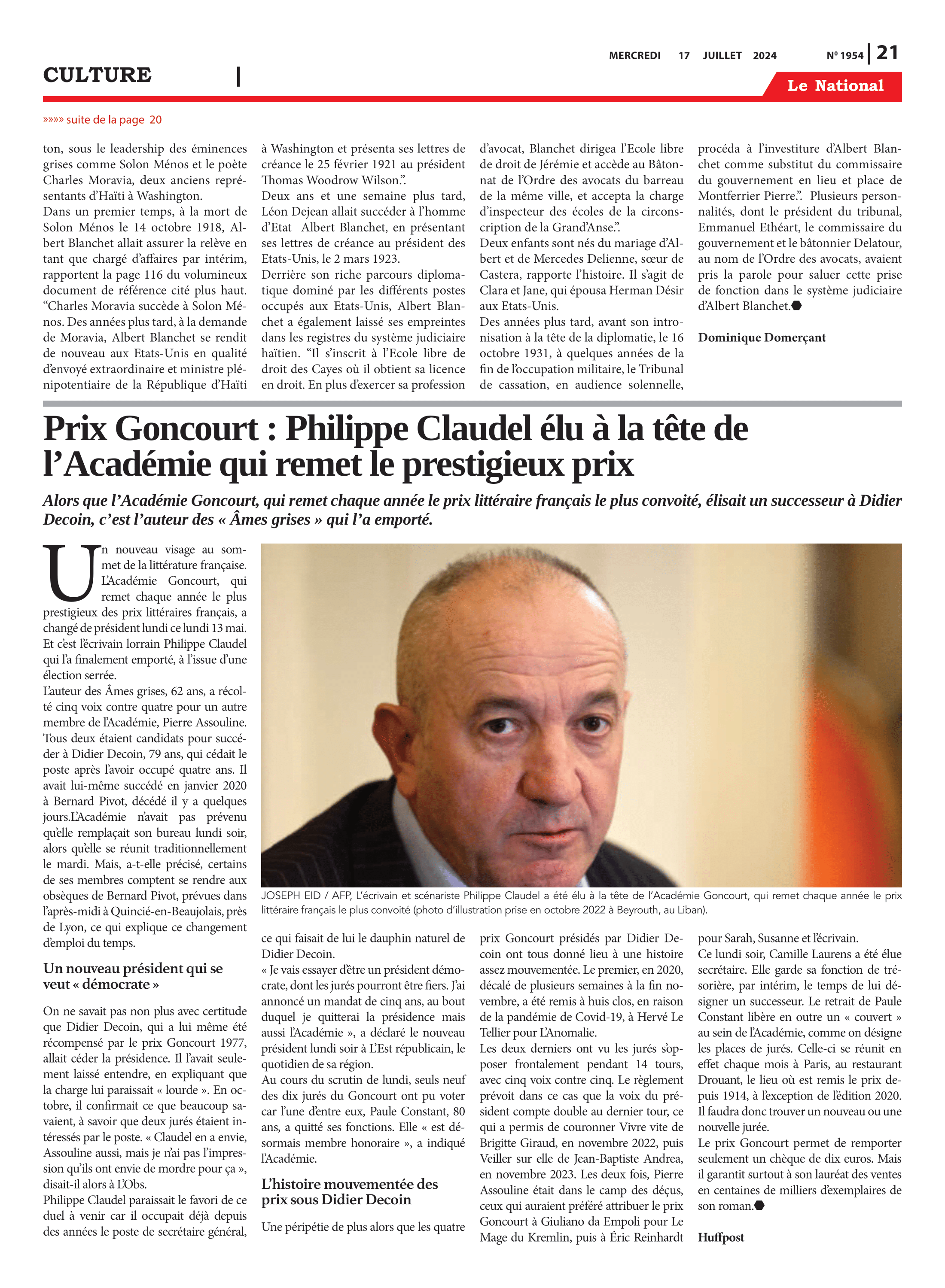 Page 21 de l'édition 1954