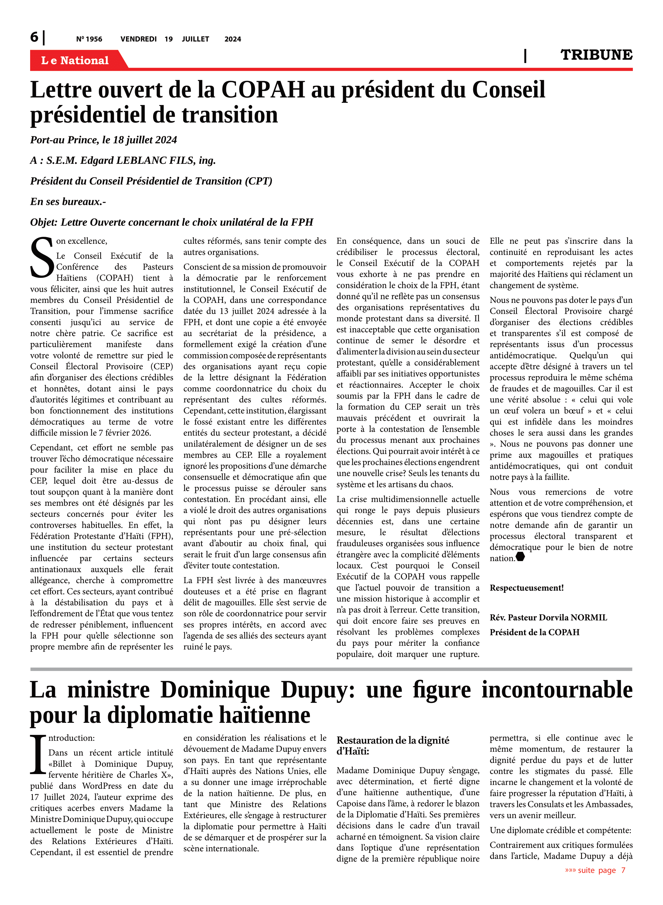 Page 6 de l'édition 1956