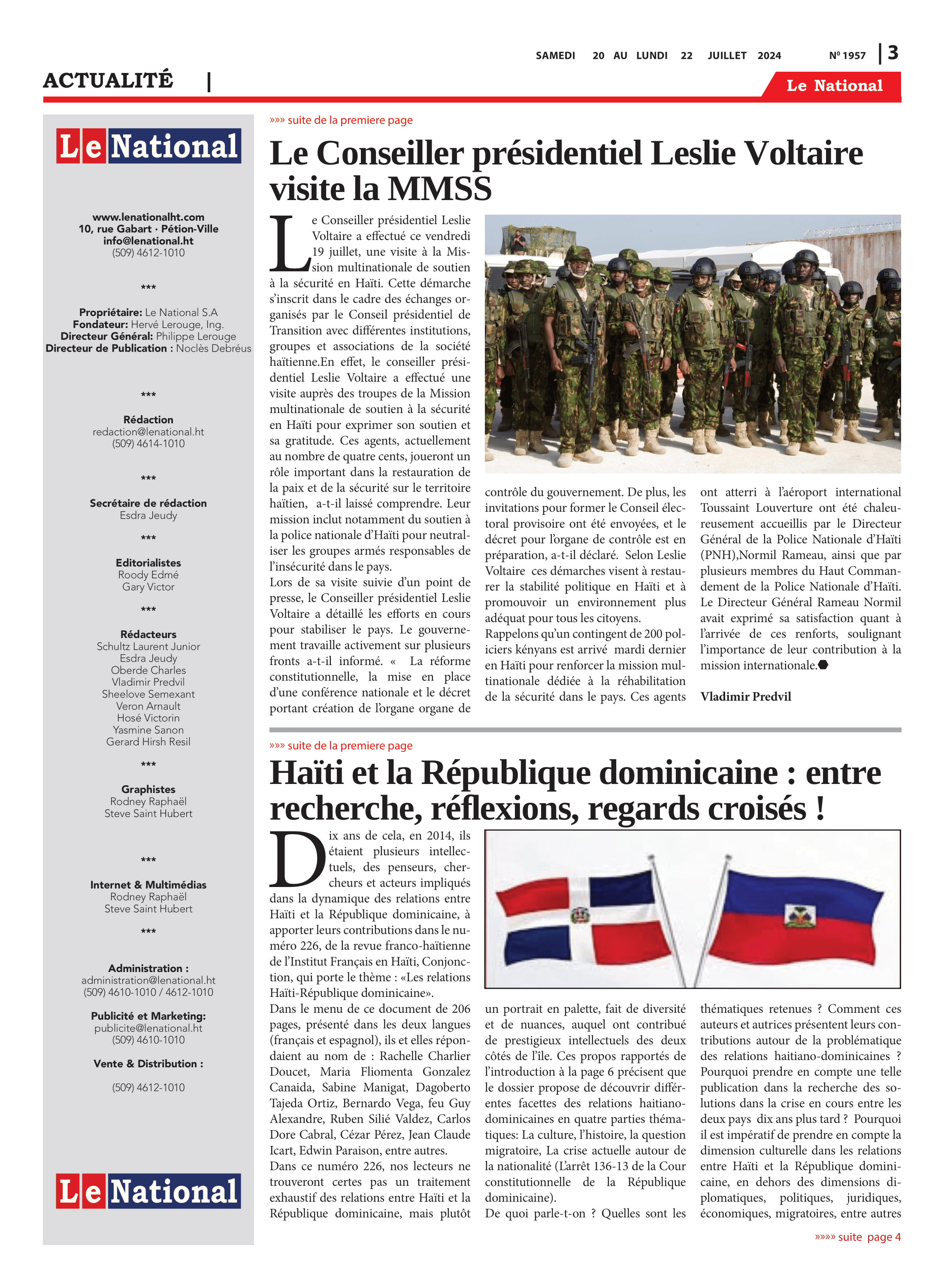 Page 3 de l'édition 1957