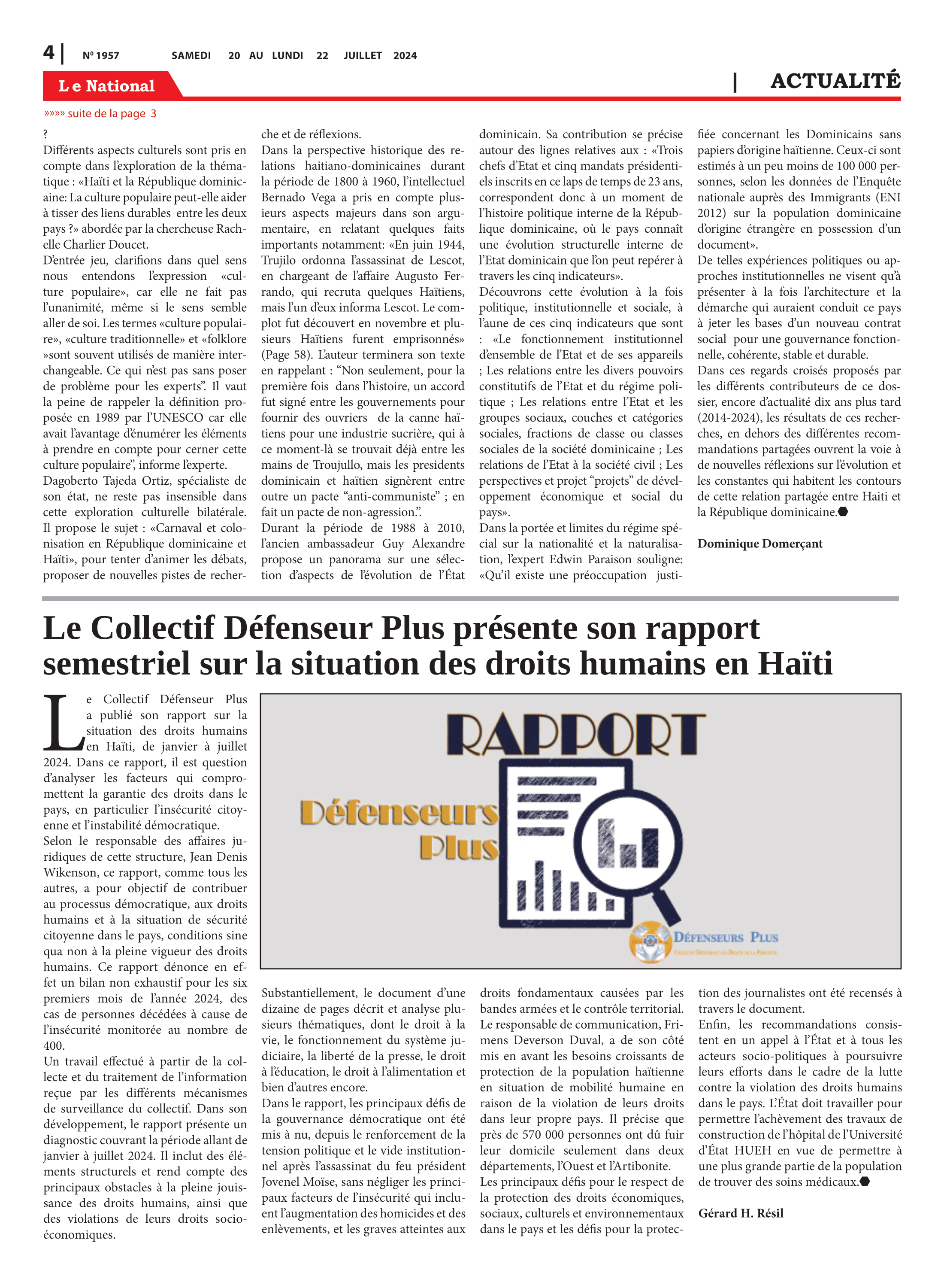 Page 4 de l'édition 1957