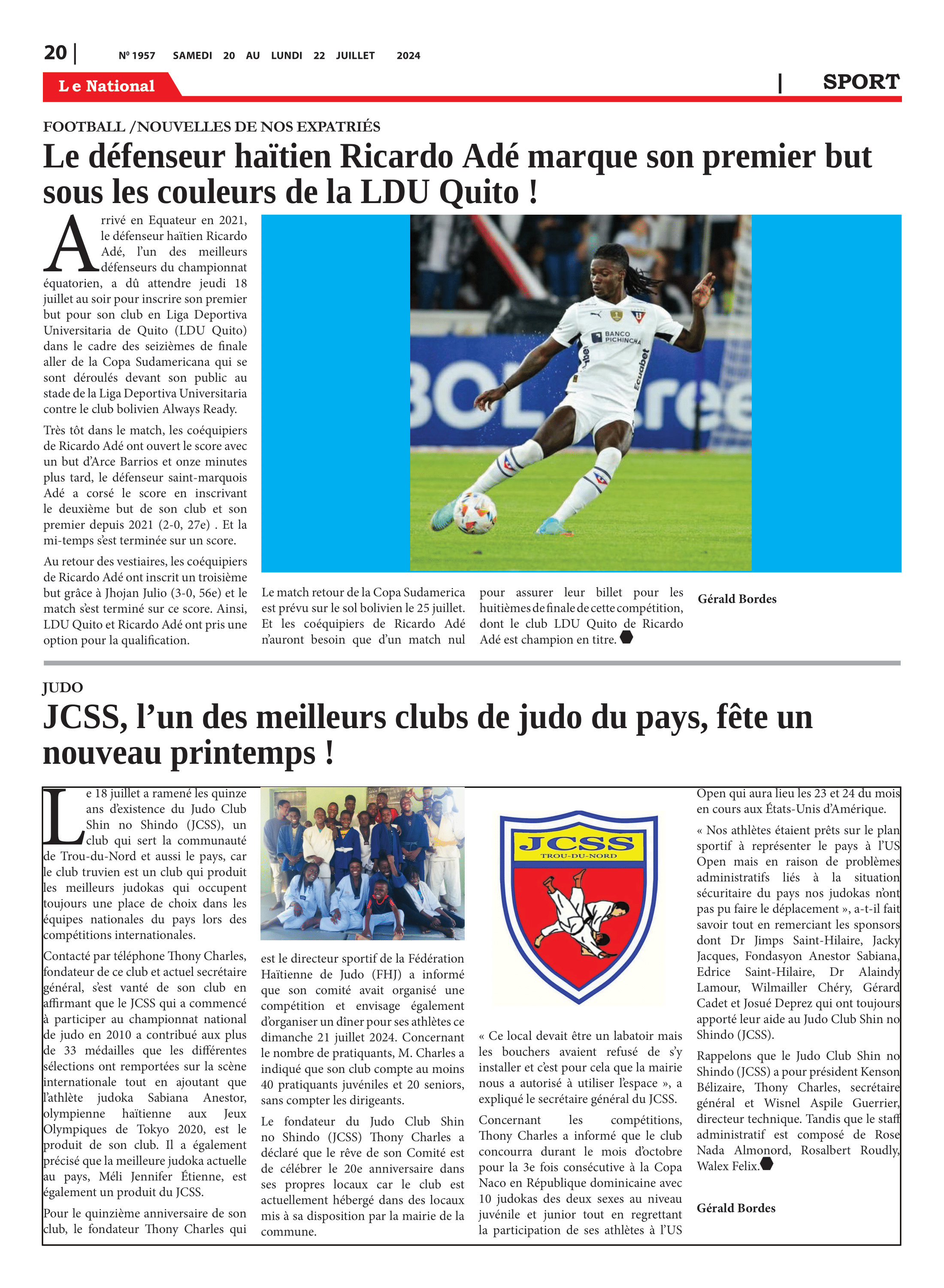 Page 20 de l'édition 1957