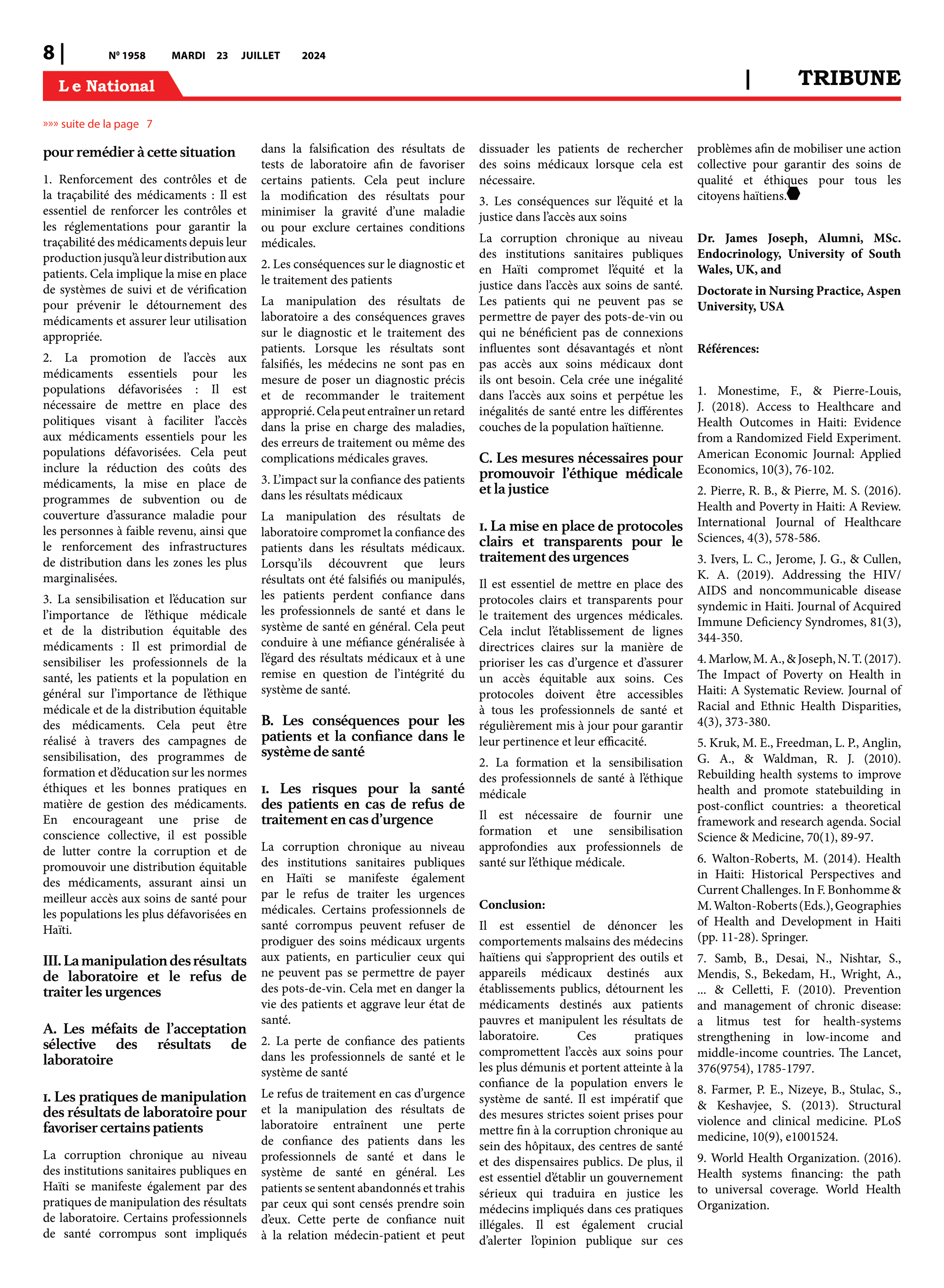 Page 8 de l'édition 1958