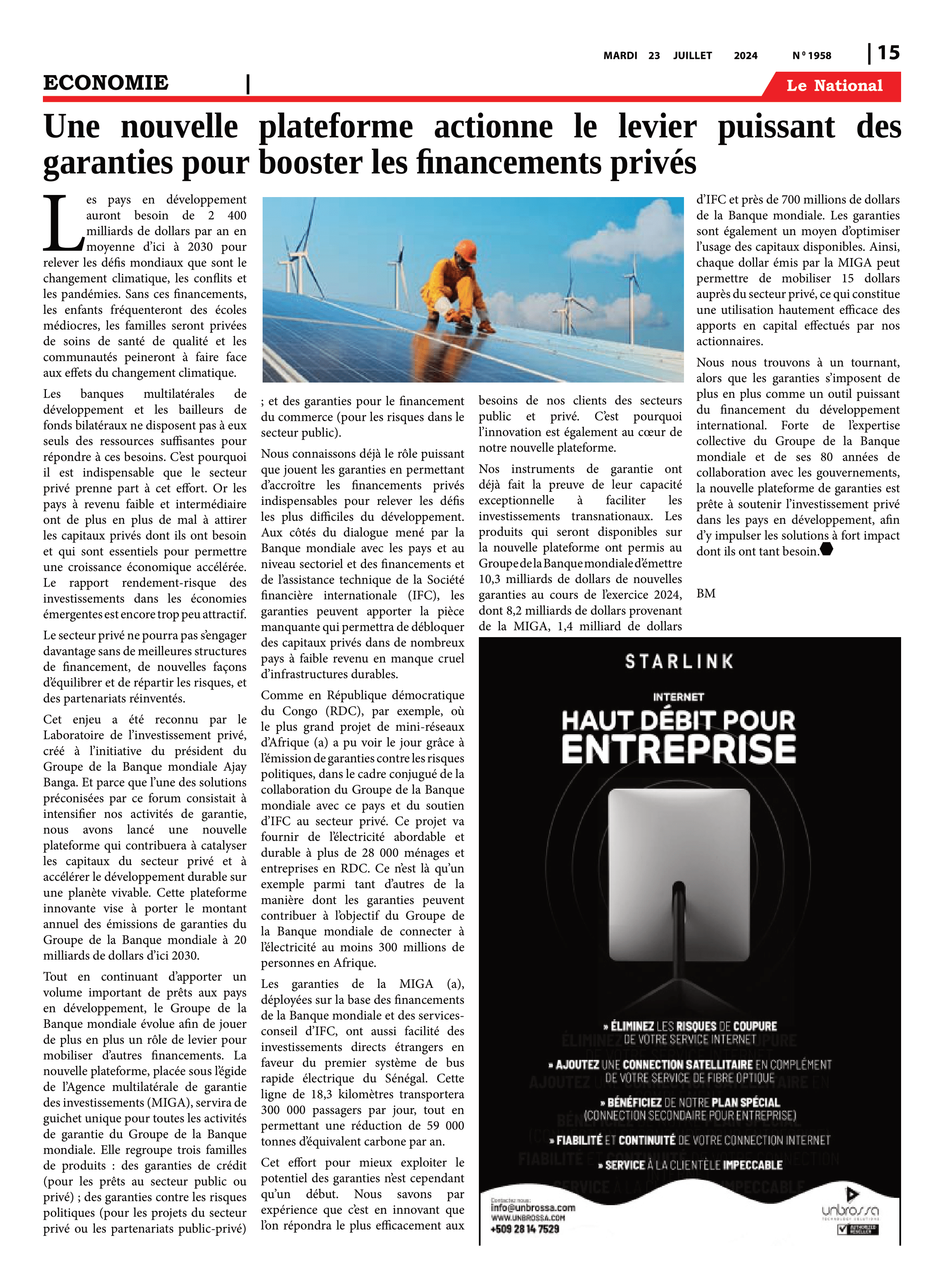Page 15 de l'édition 1958