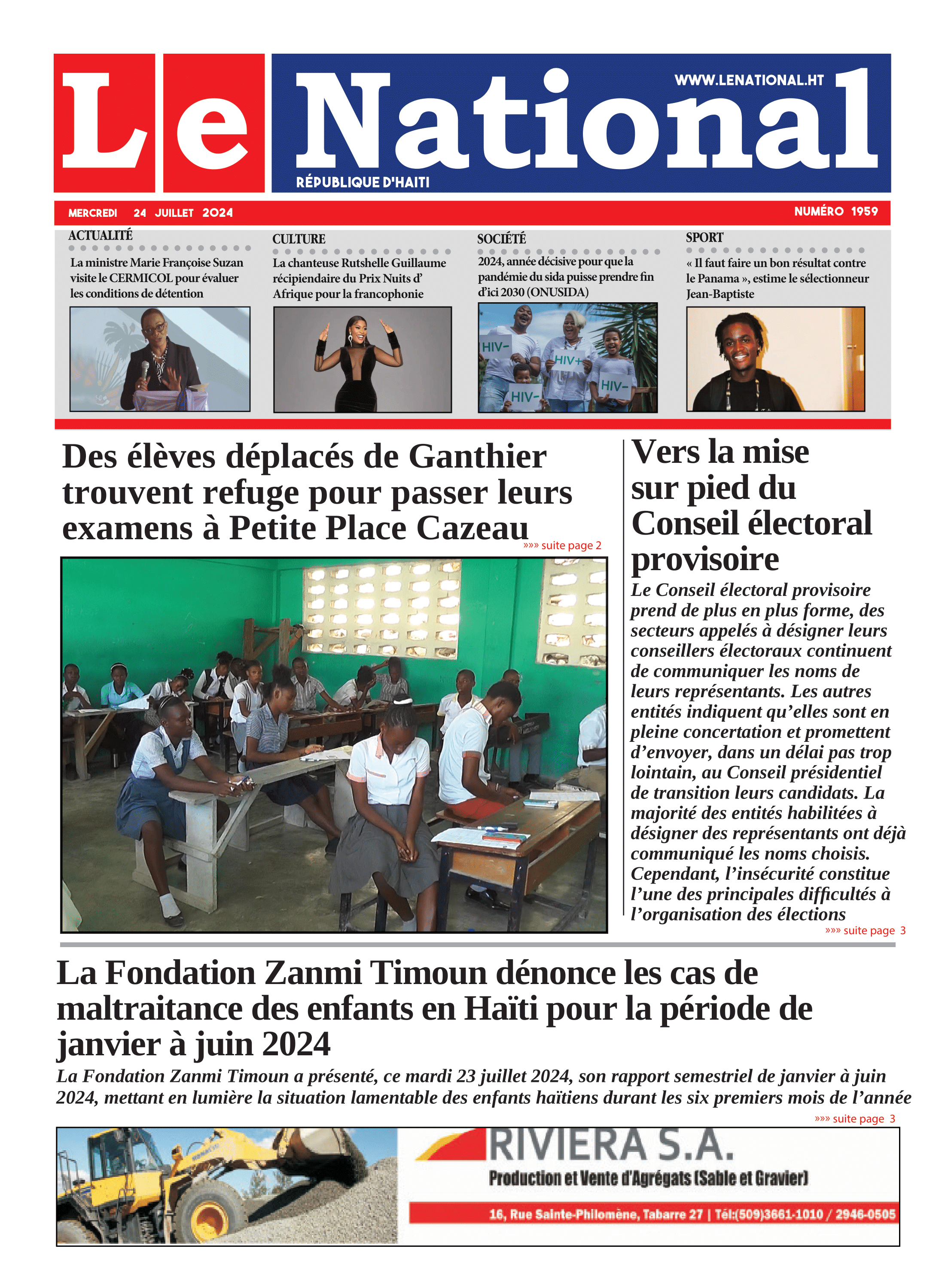 Page 1 de l'édition 1959