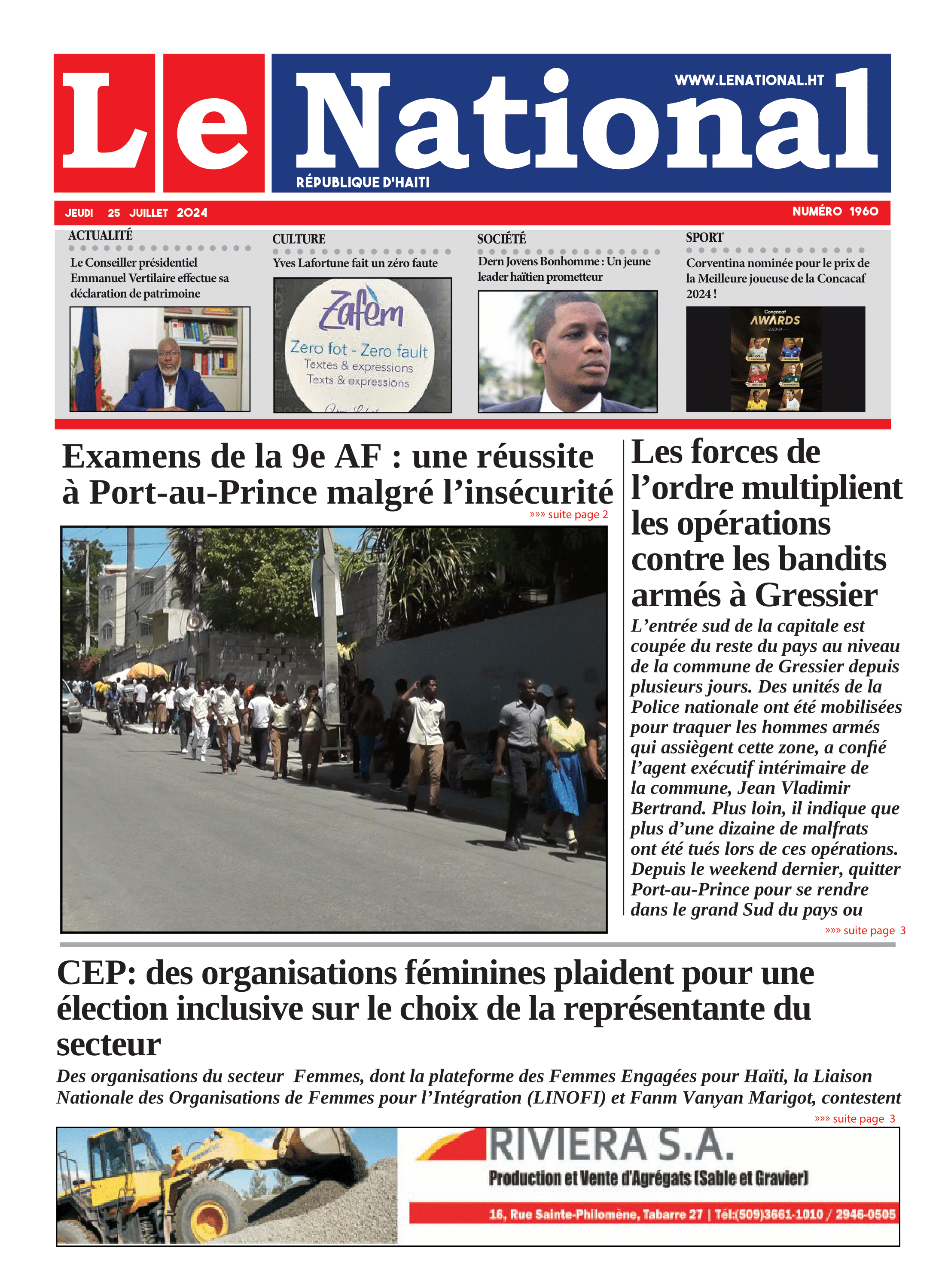 Page 1 de l'édition 1960