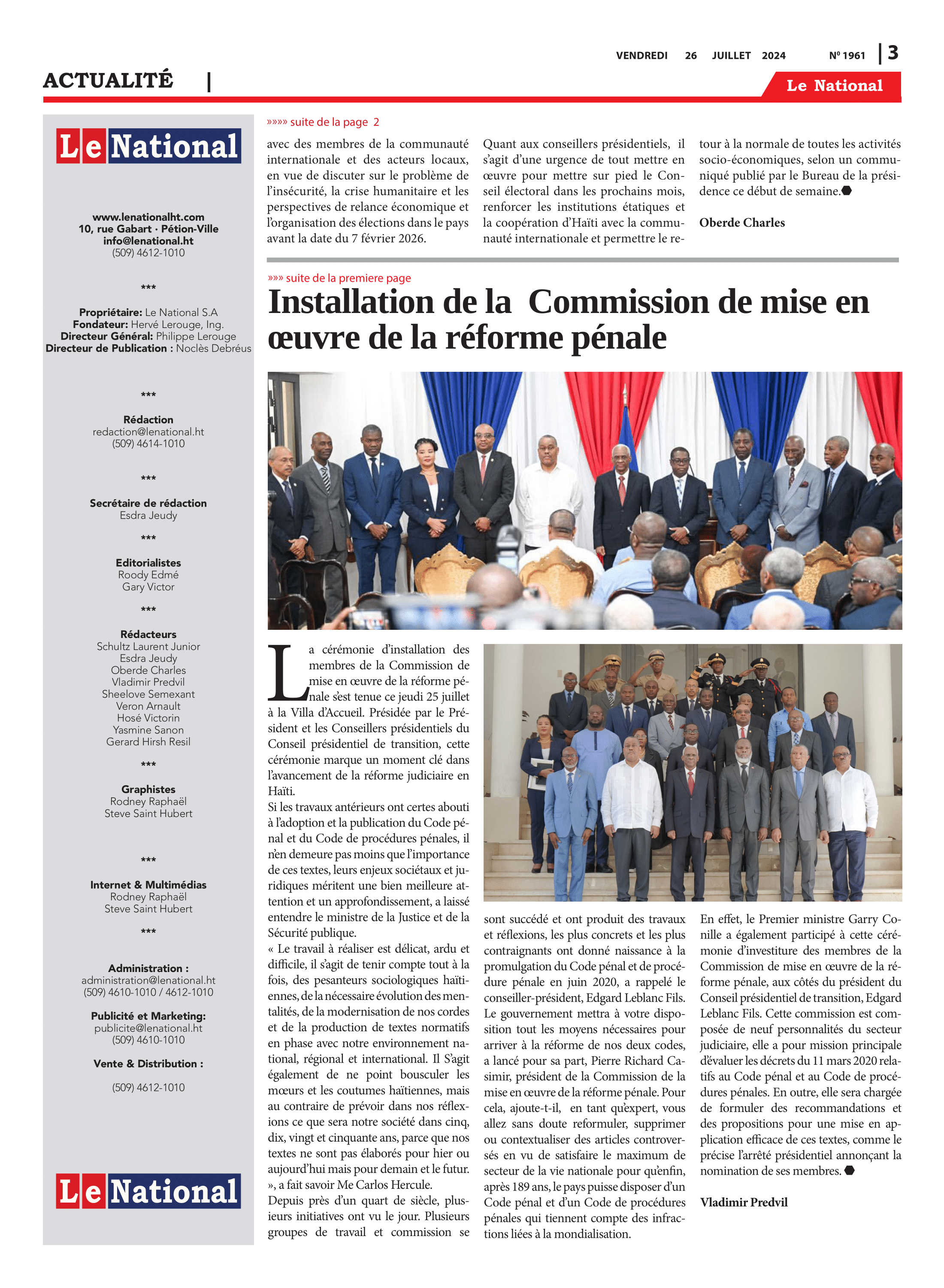 Page 3 de l'édition 1961