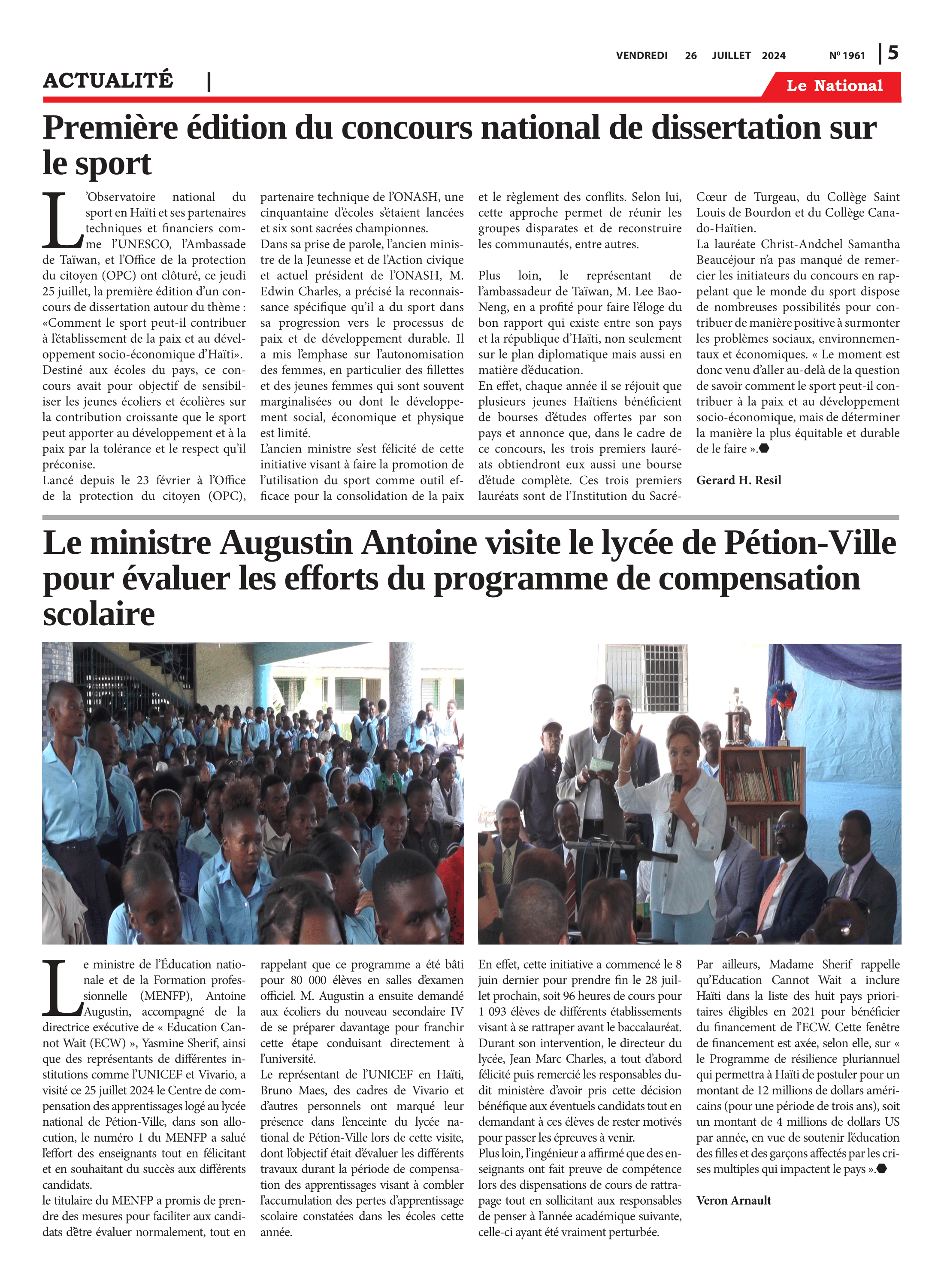 Page 5 de l'édition 1961