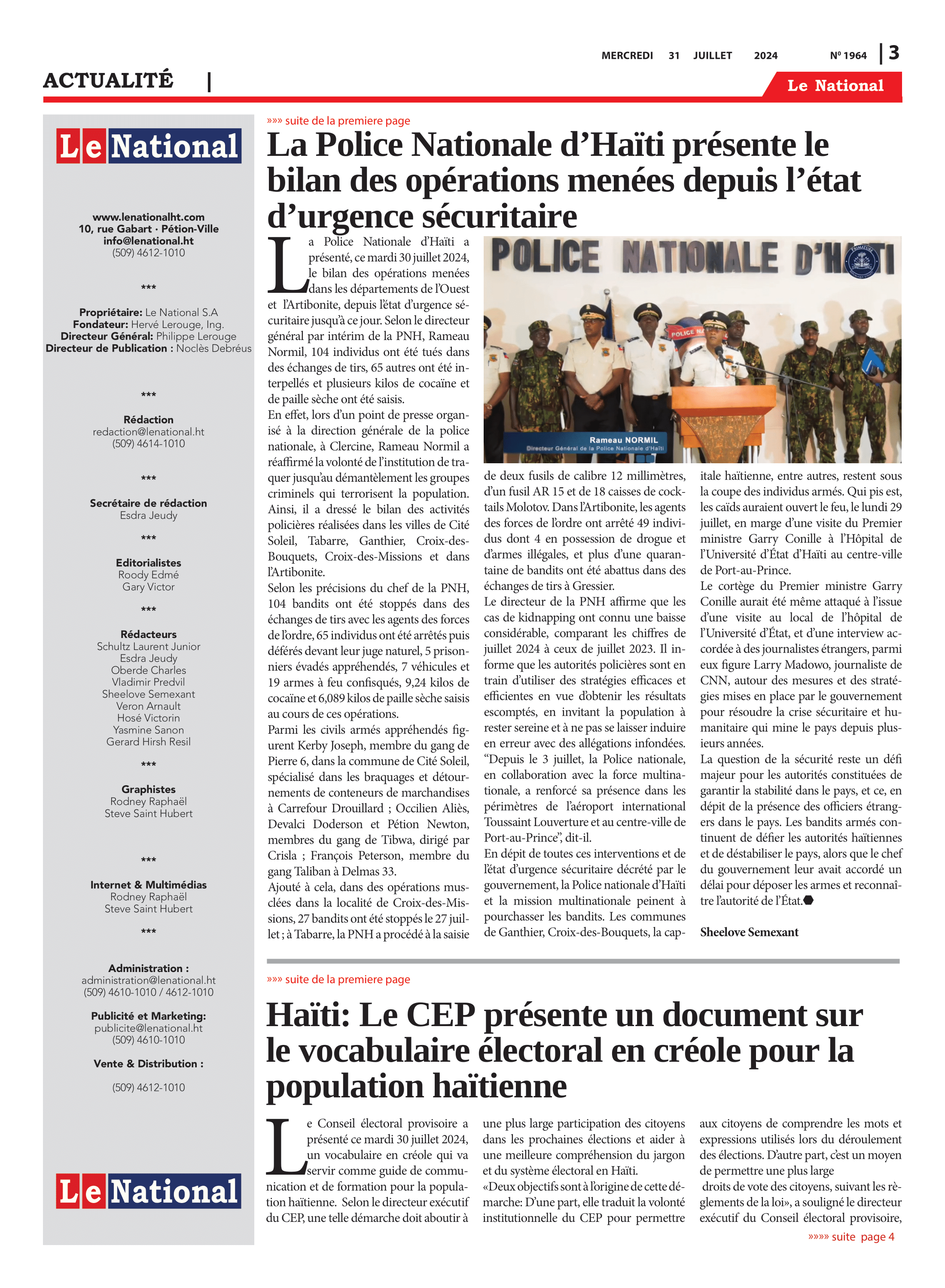 Page 3 de l'édition 1964