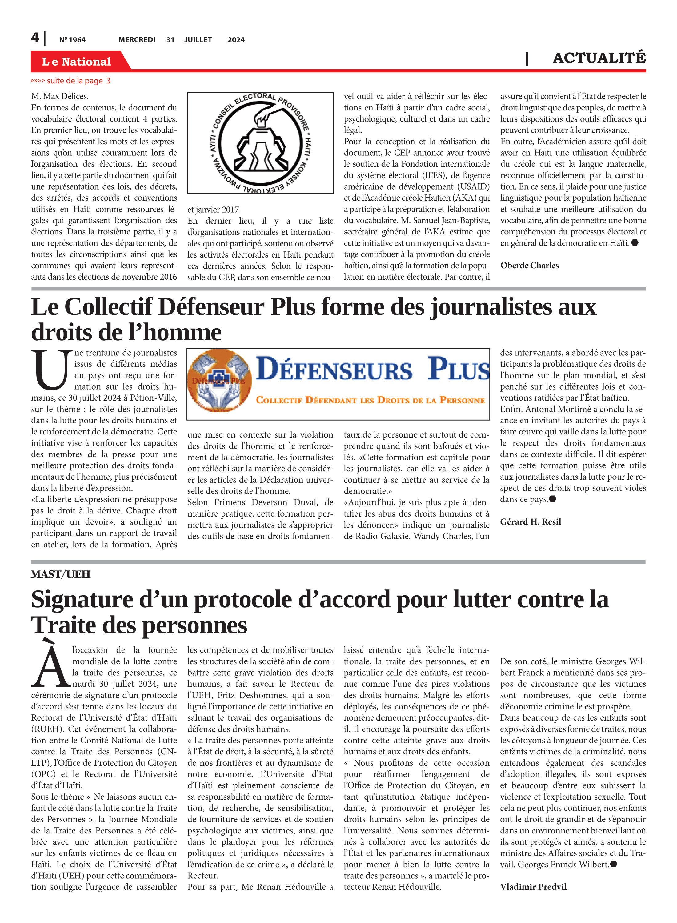 Page 4 de l'édition 1964