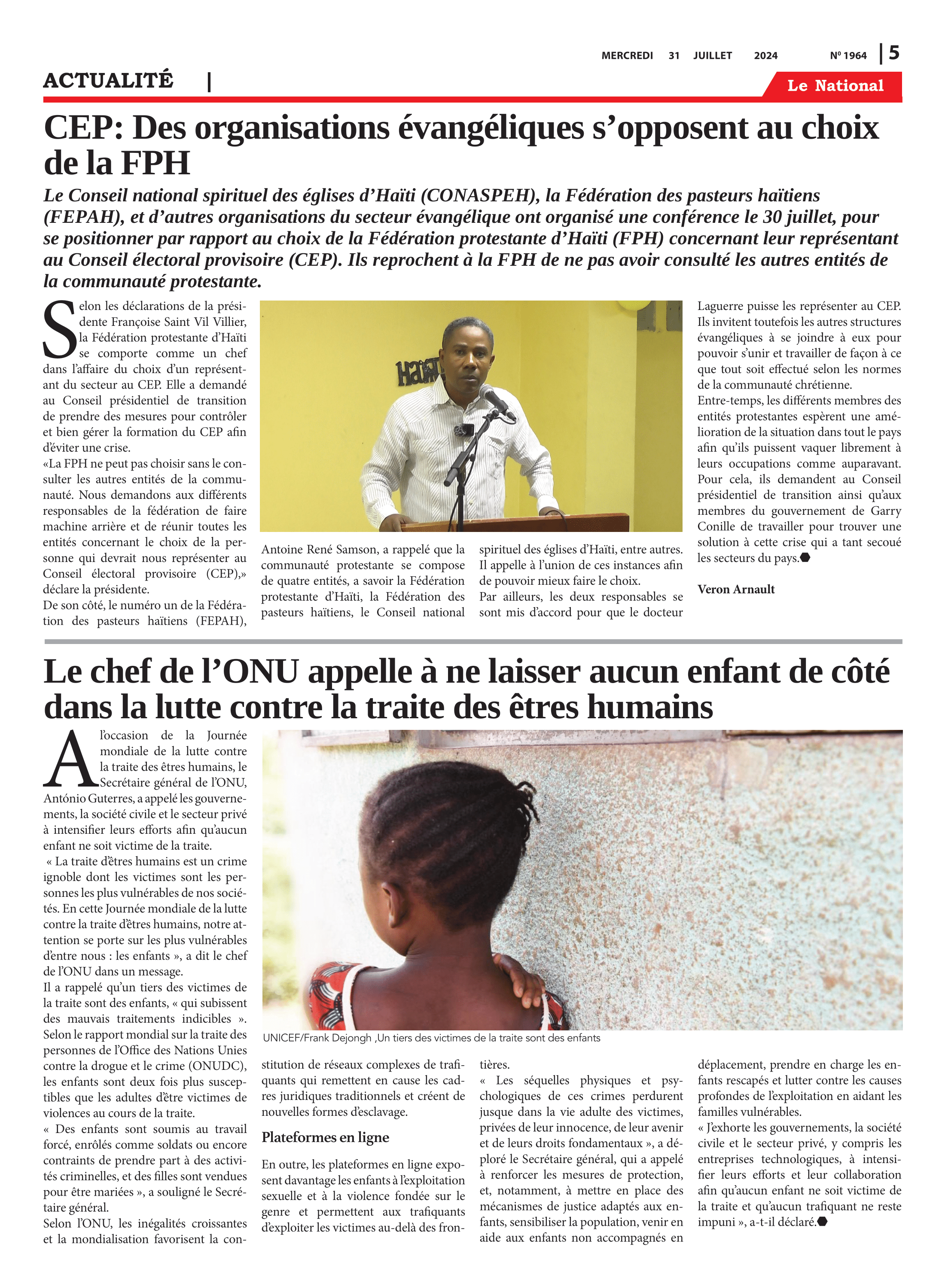 Page 5 de l'édition 1964