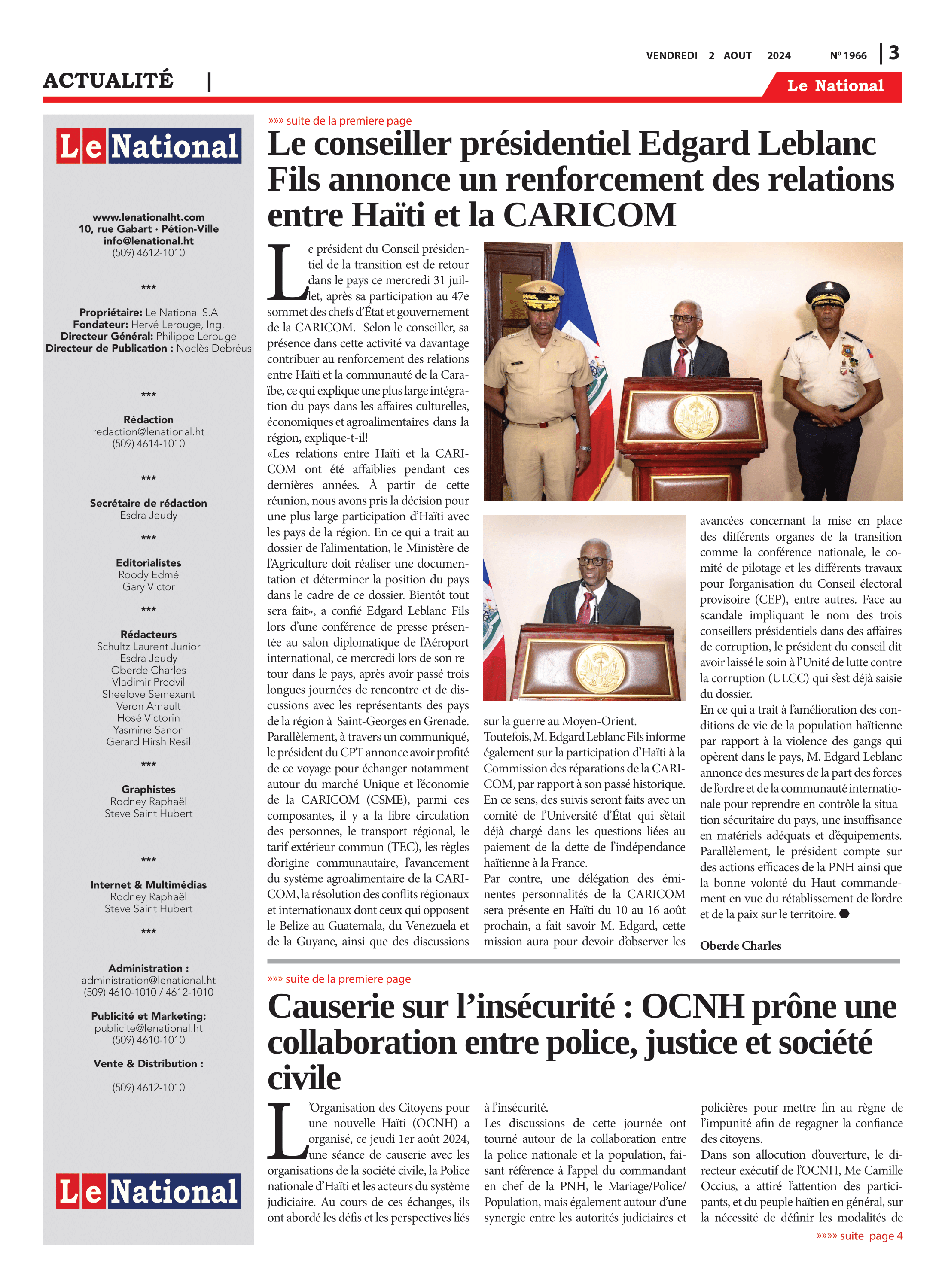 Page 3 de l'édition 1966