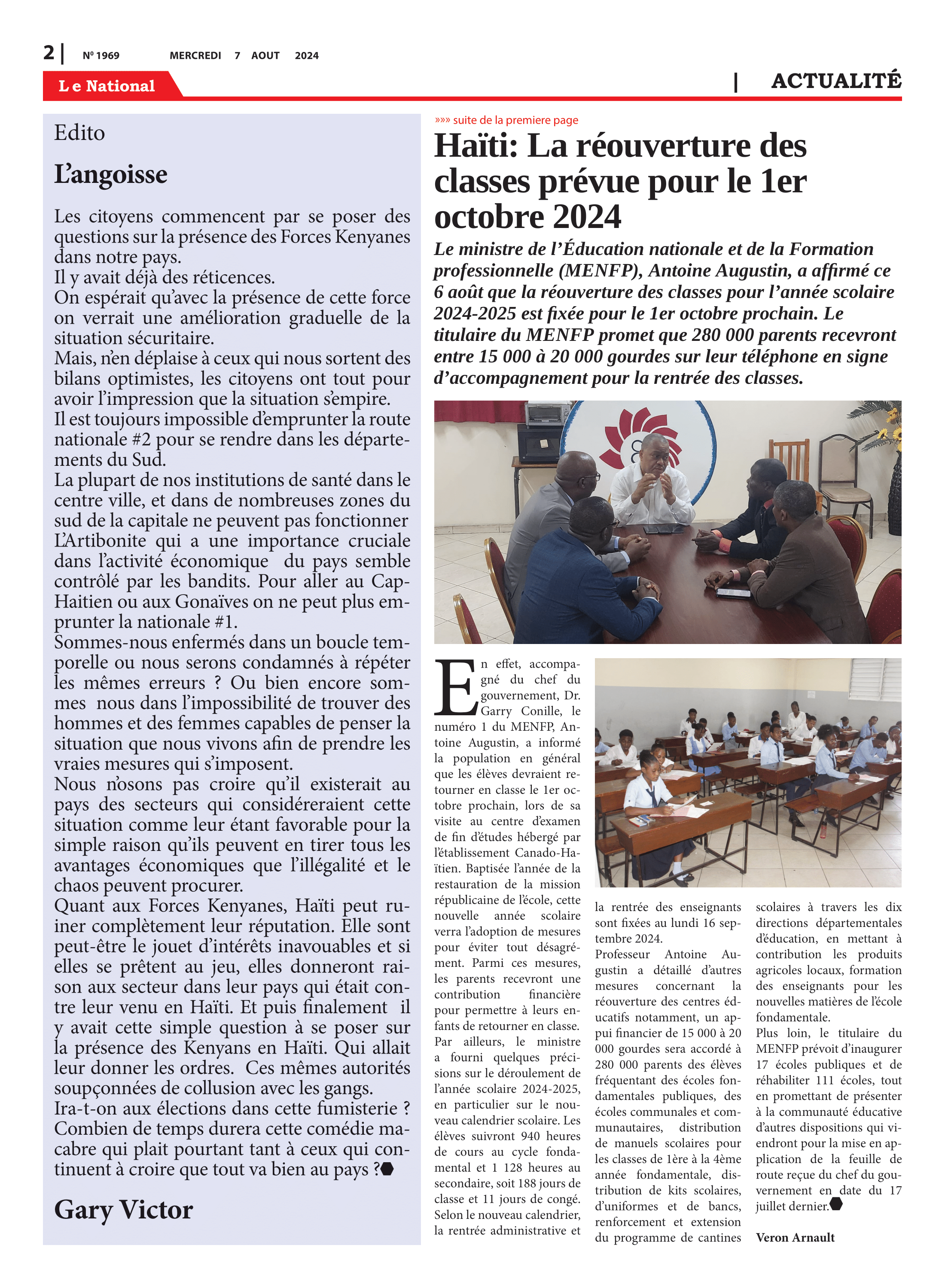 Page 2 de l'édition 1969