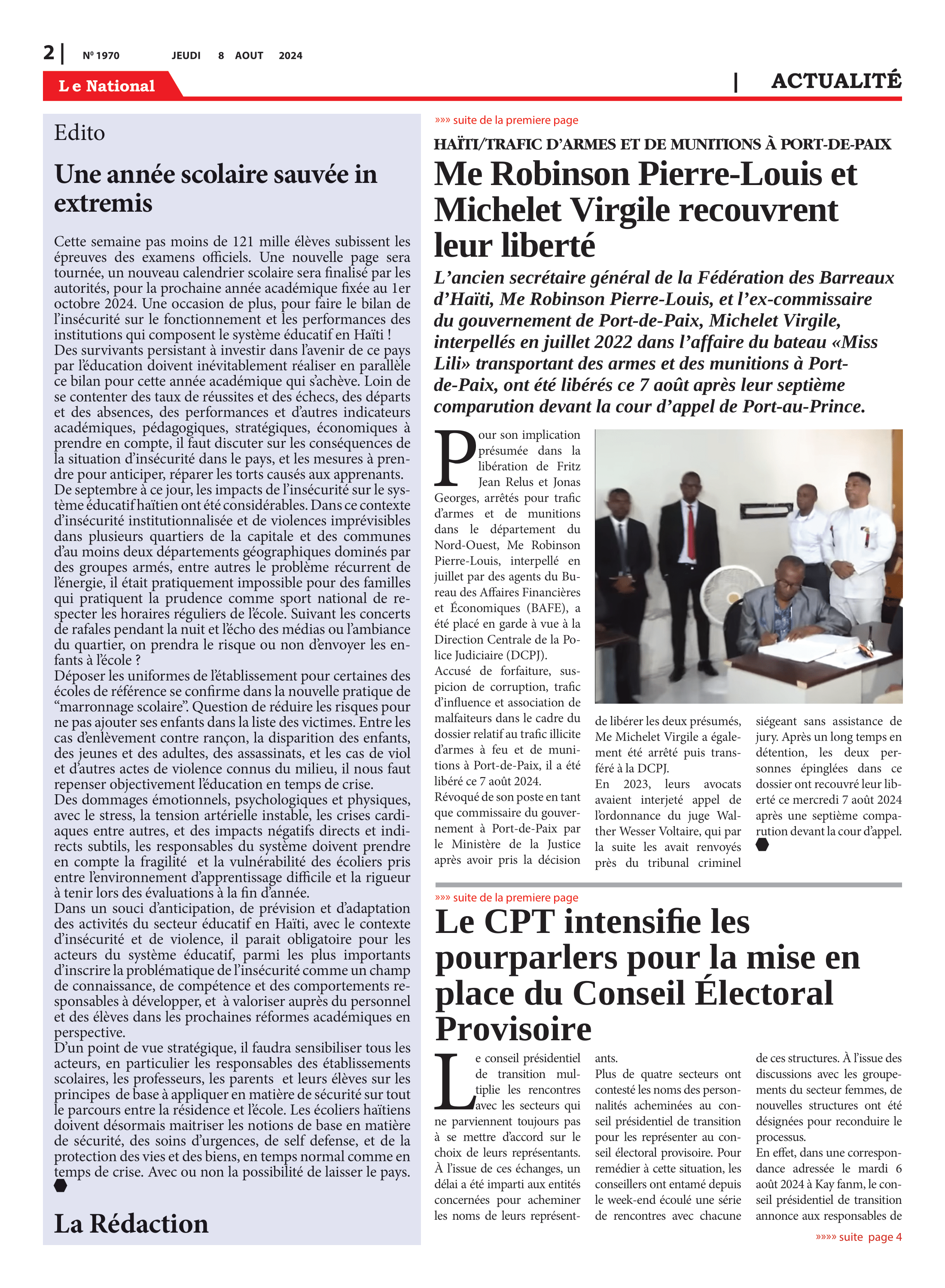 Page 2 de l'édition 1970