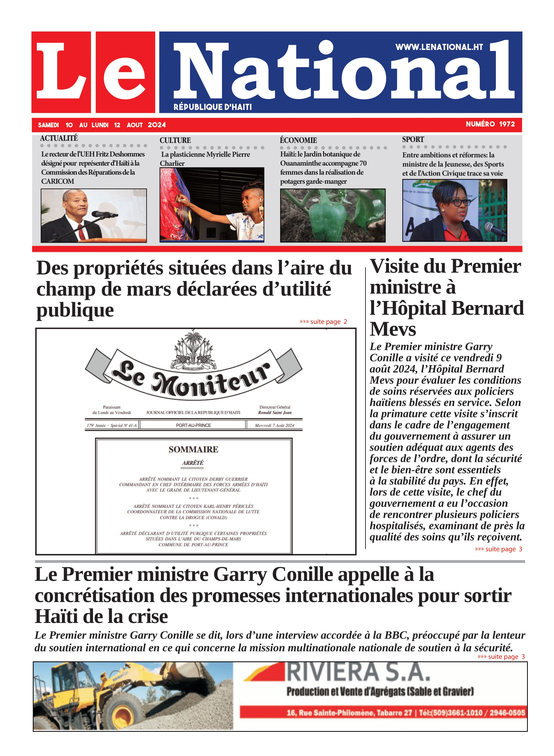 Page 1 de l'édition 1972
