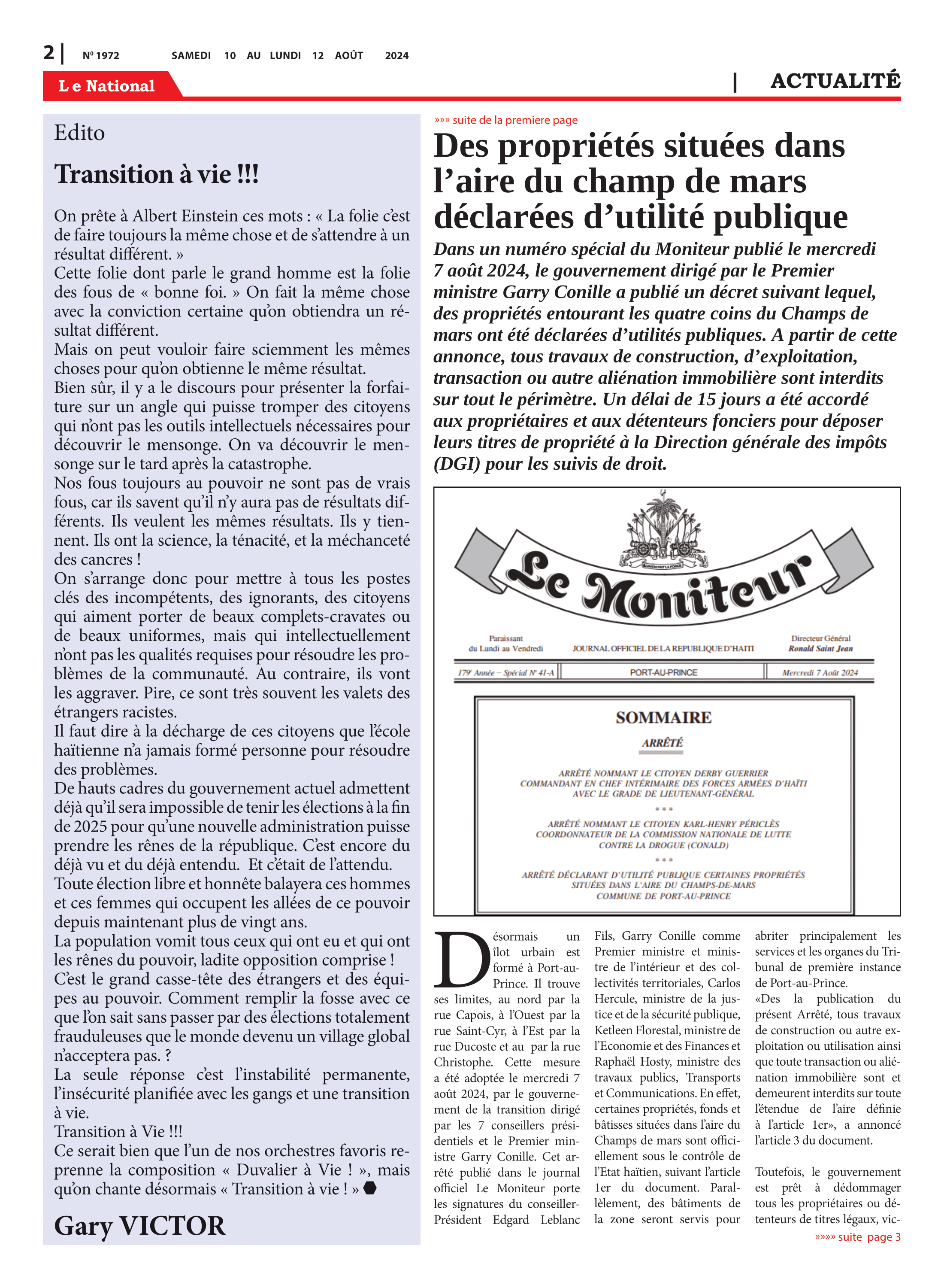 Page 2 de l'édition 1972