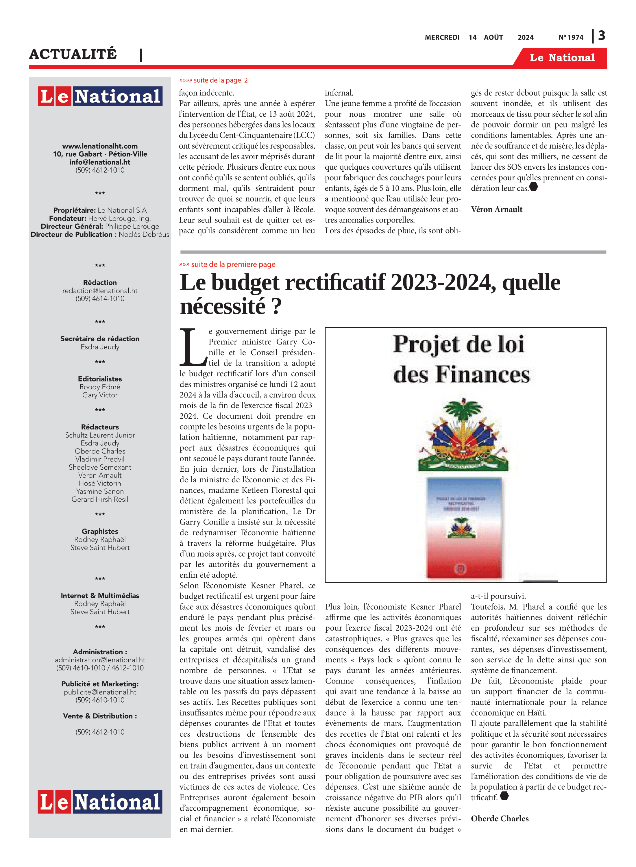 Page 3 de l'édition 1974
