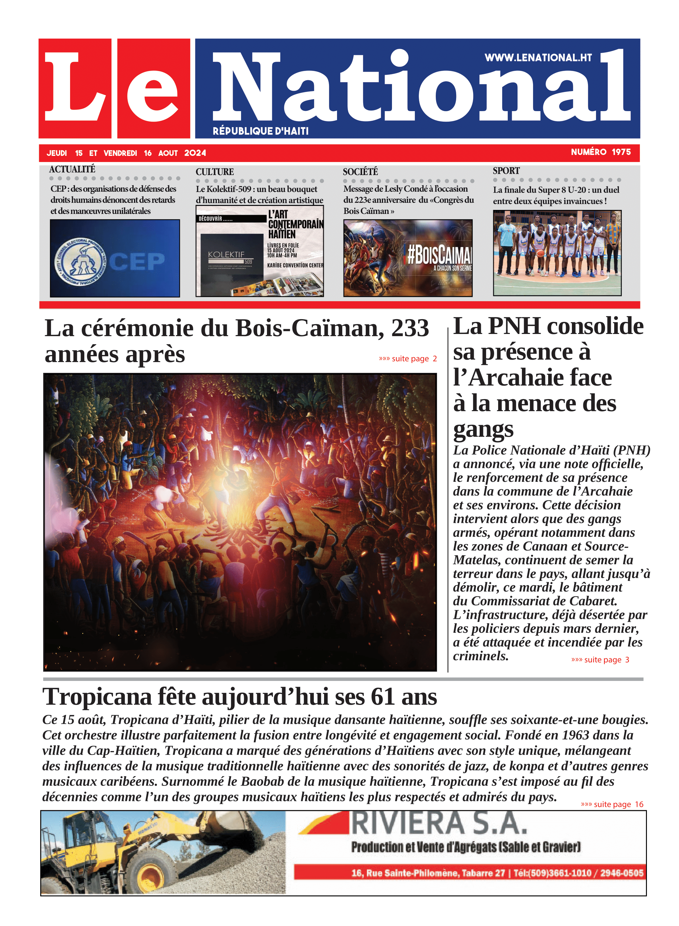 Page 1 de l'édition 1975