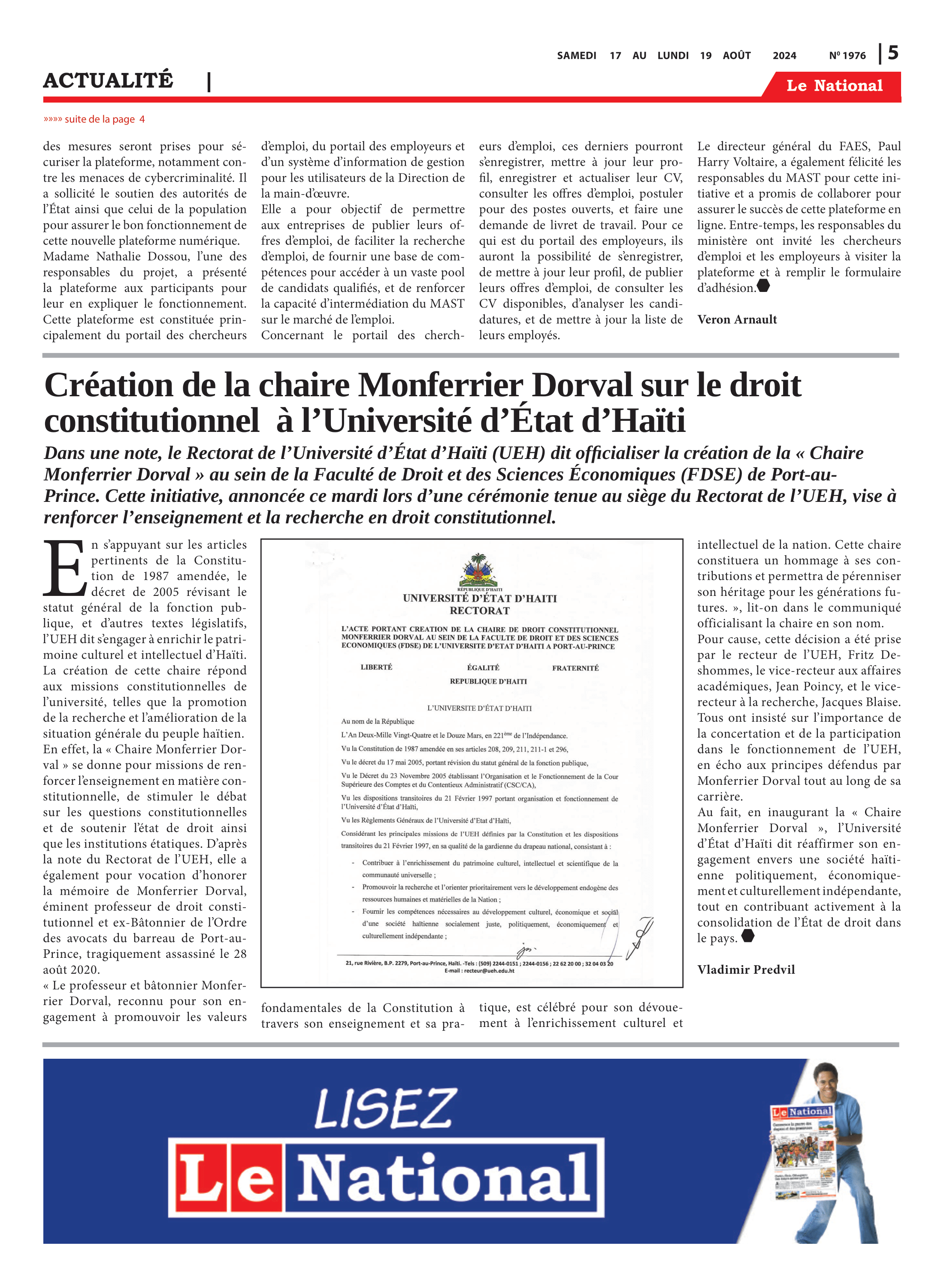 Page 5 de l'édition 1976