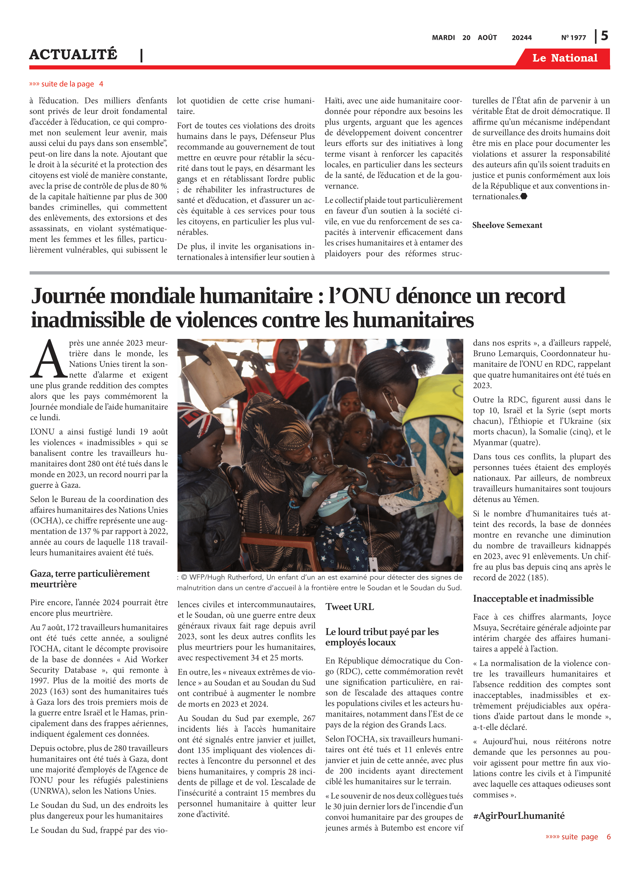 Page 5 de l'édition 1977