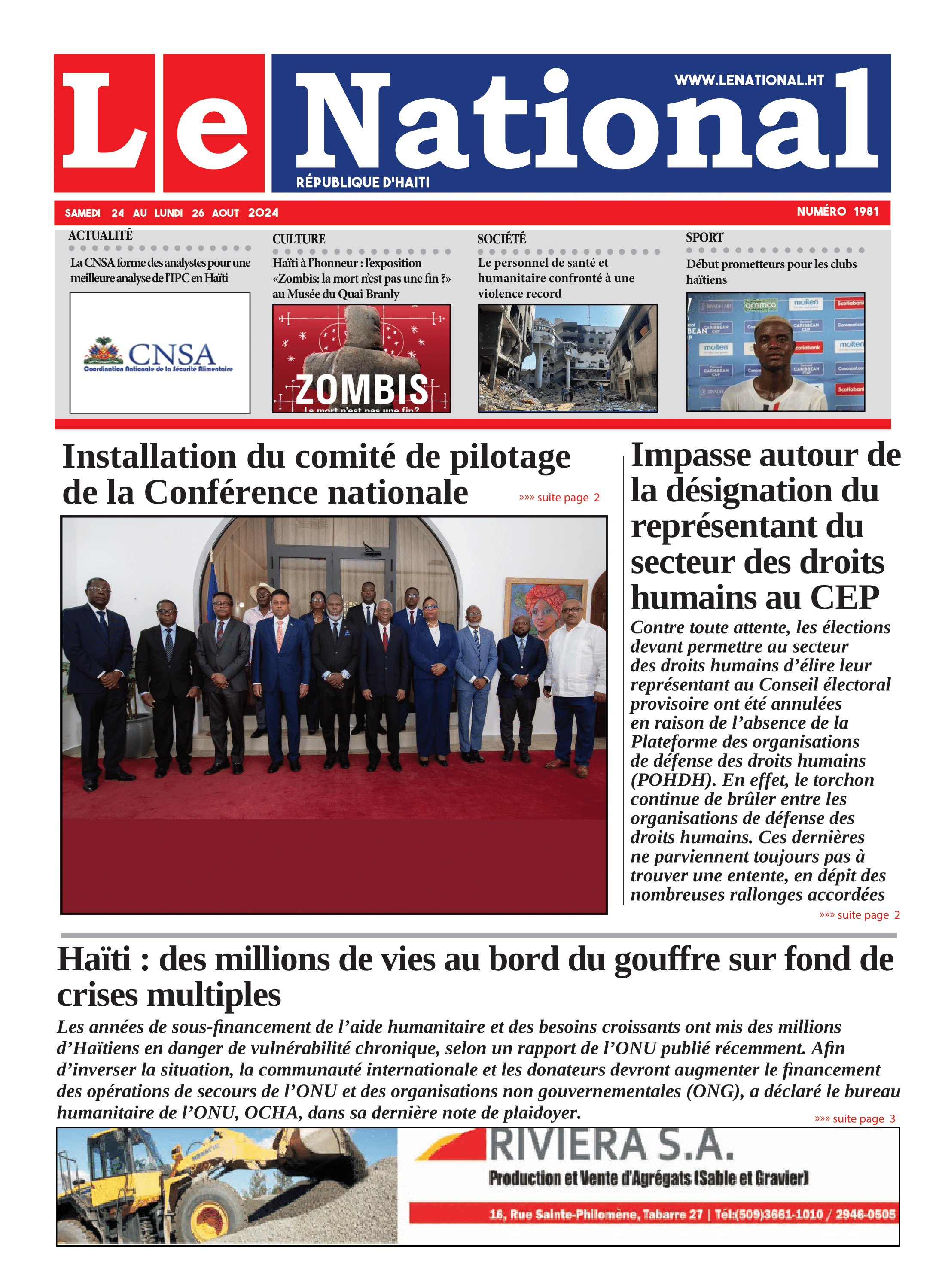 Page 1 de l'édition 1981