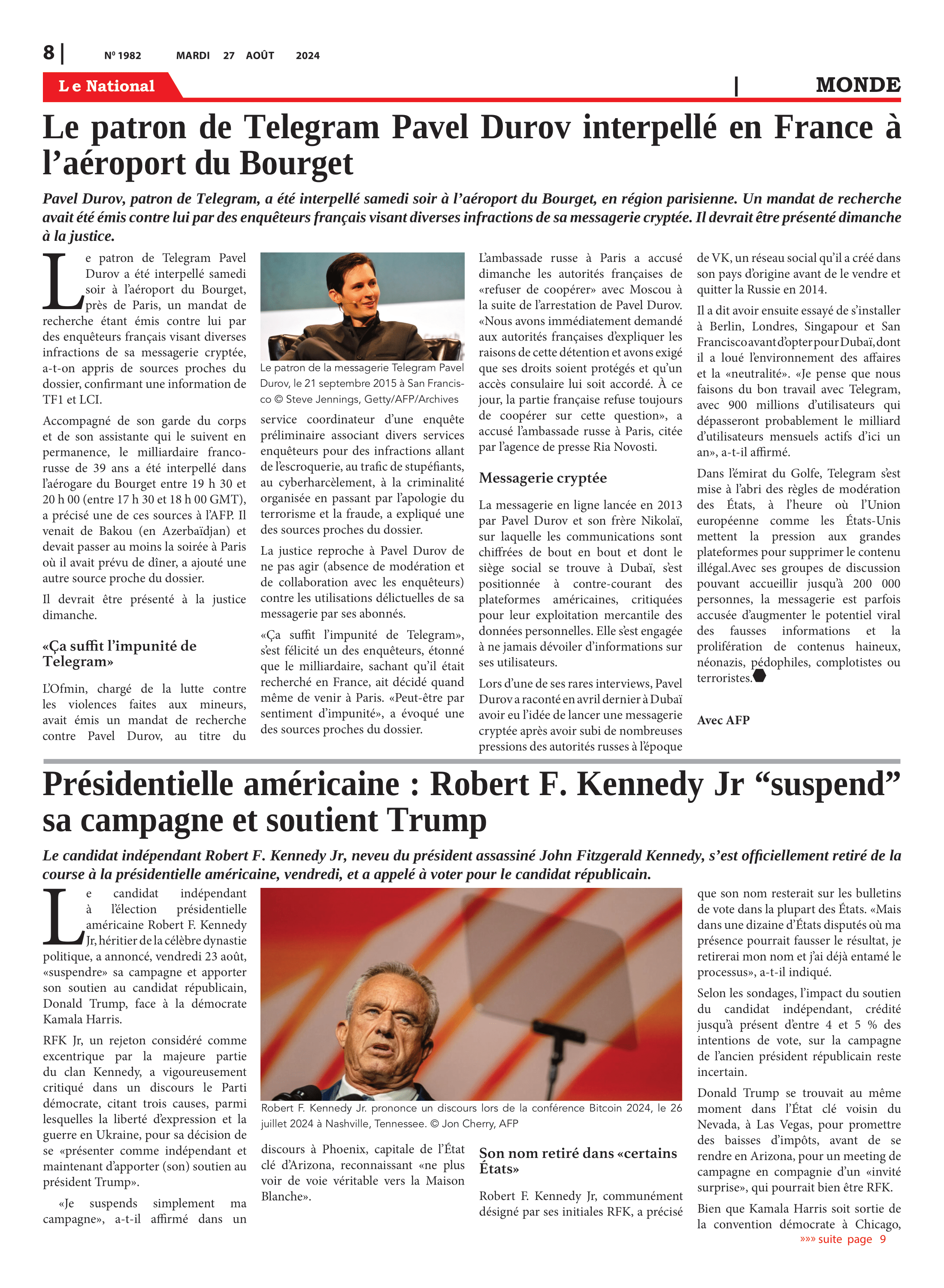 Page 8 de l'édition 1982