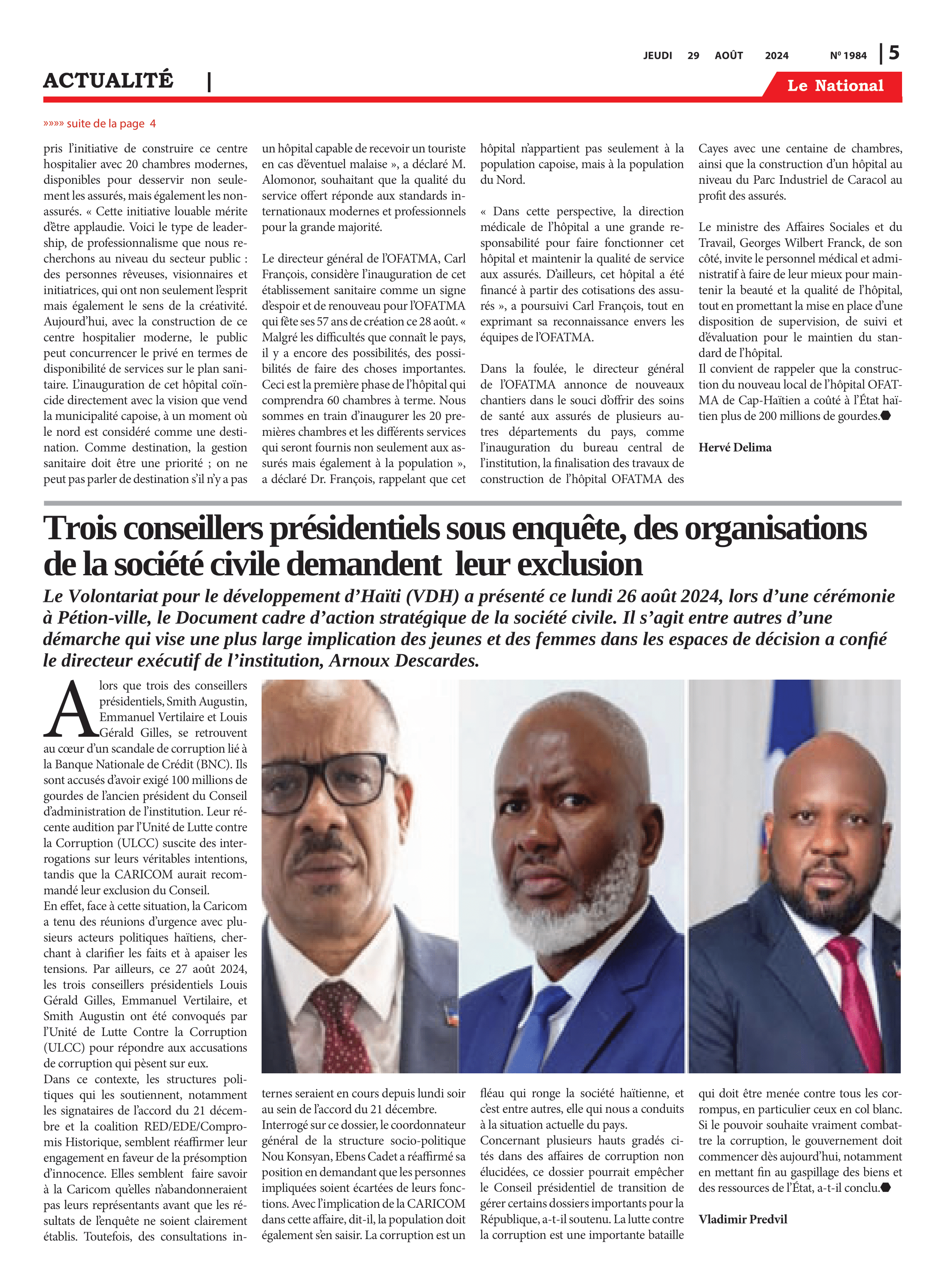 Page 5 de l'édition 1984