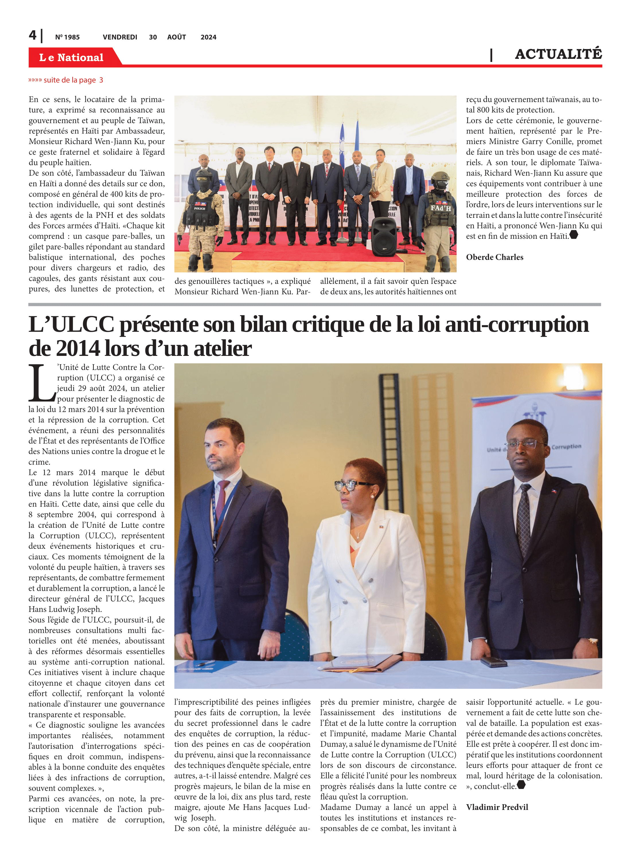 Page 4 de l'édition 1985