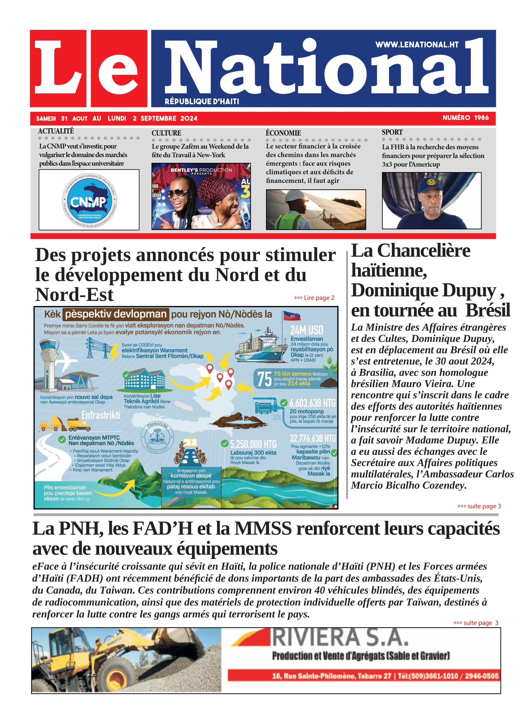 Page 1 de l'édition 1986