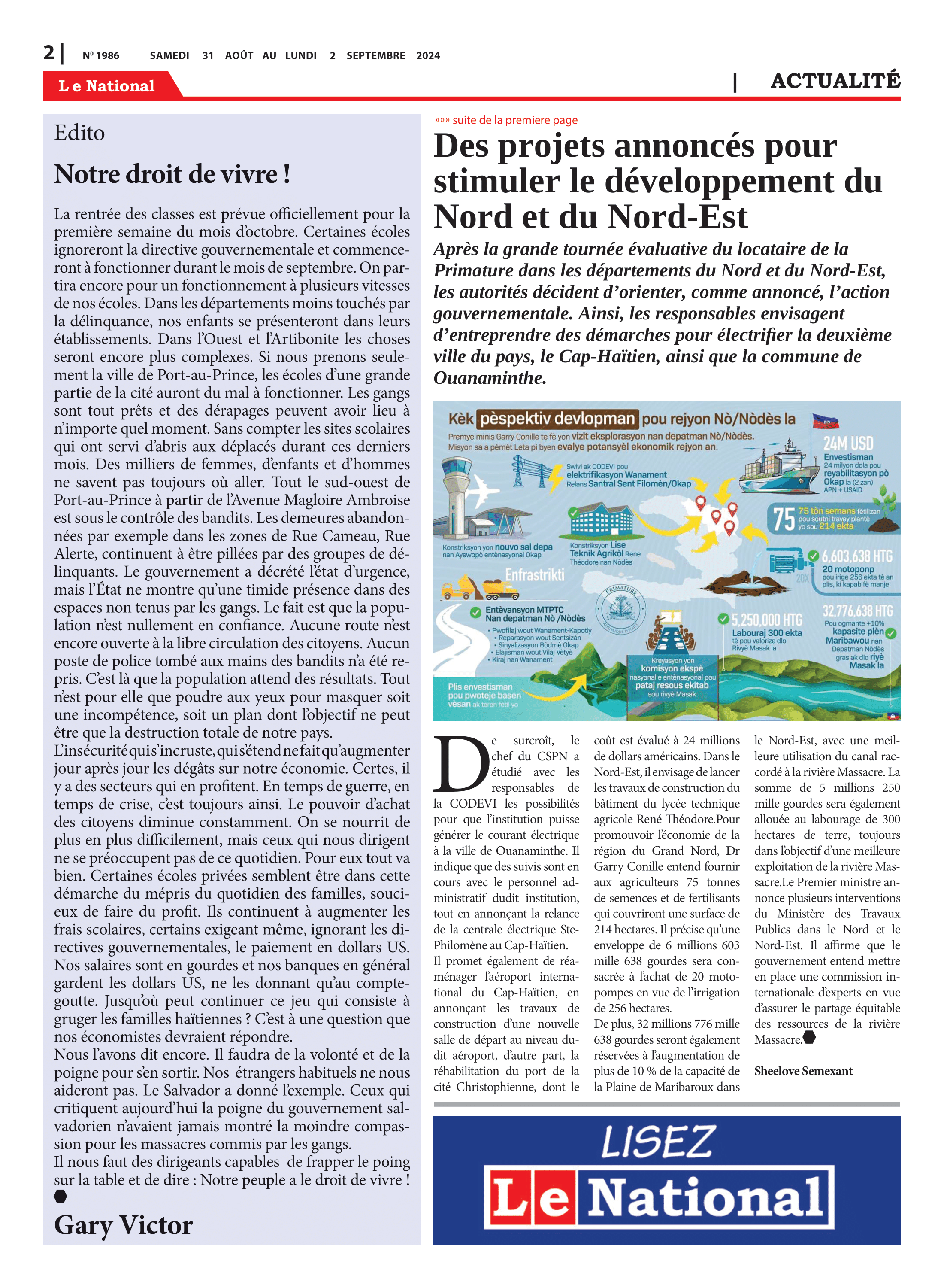 Page 2 de l'édition 1986