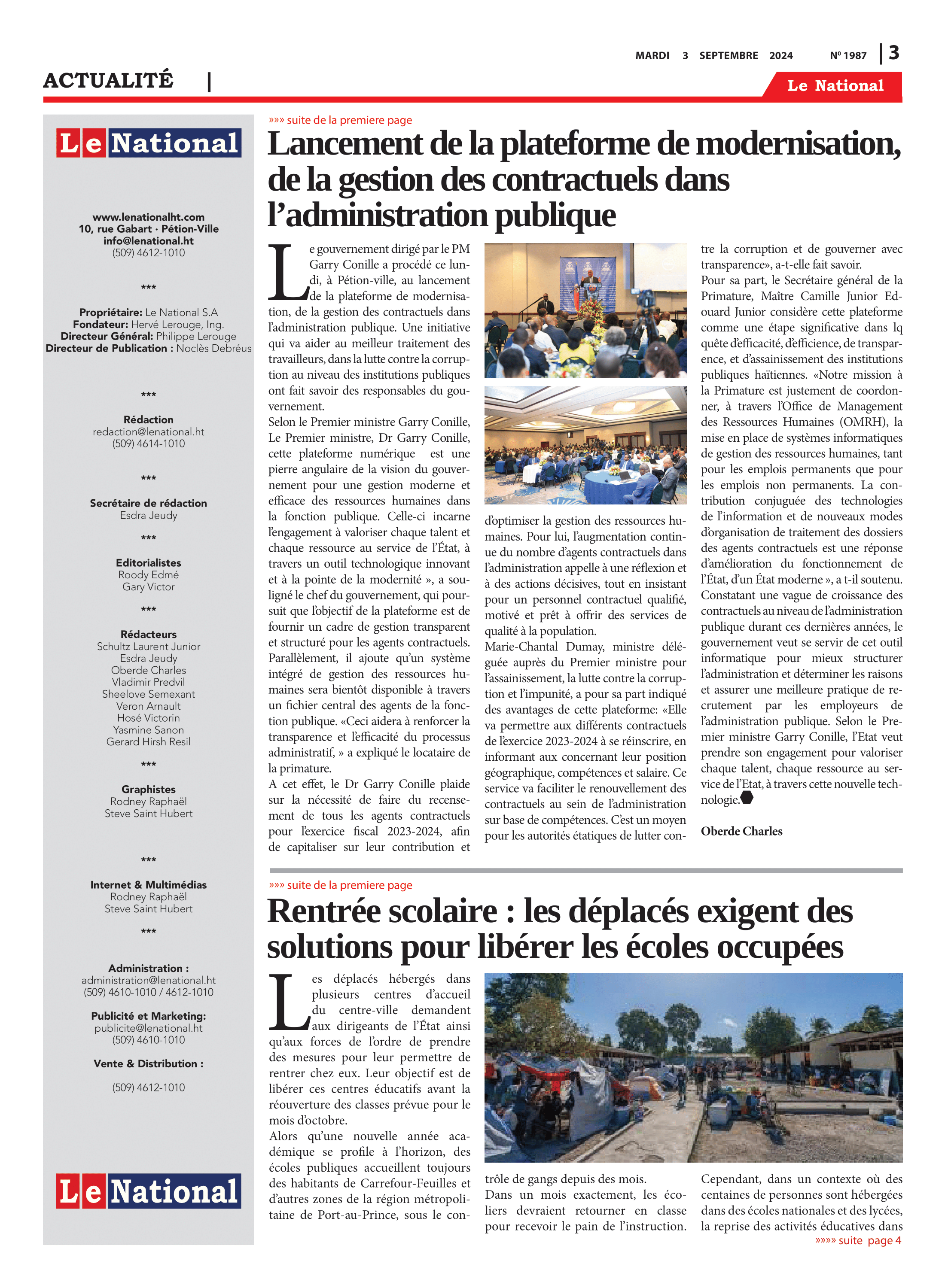 Page 3 de l'édition 1987