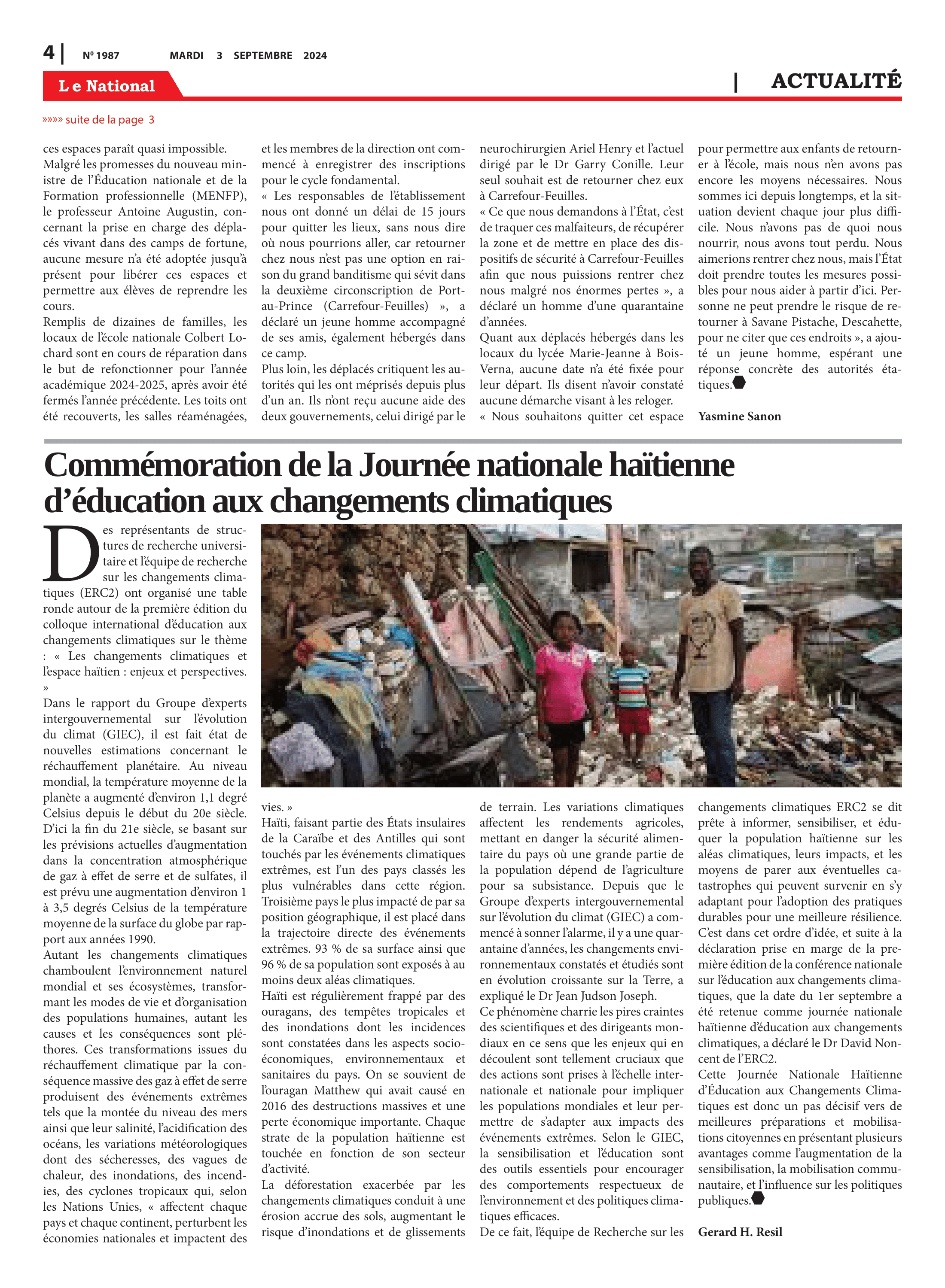 Page 4 de l'édition 1987