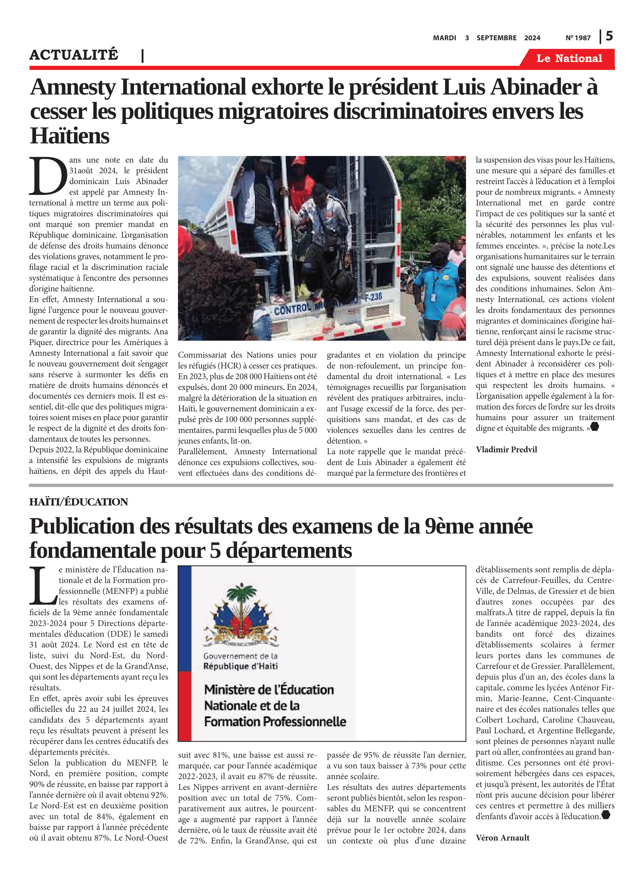 Page 5 de l'édition 1987