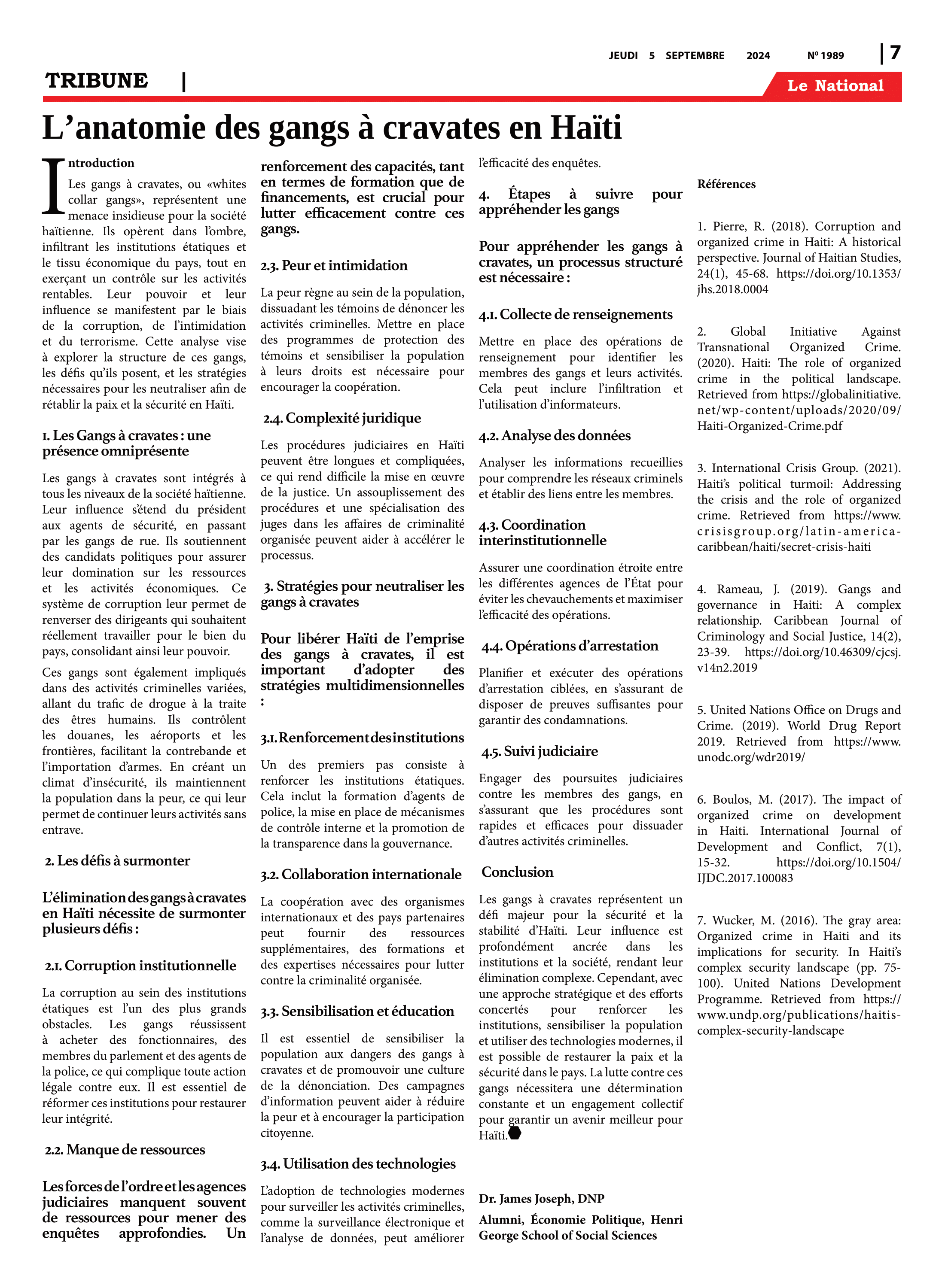 Page 7 de l'édition 1989