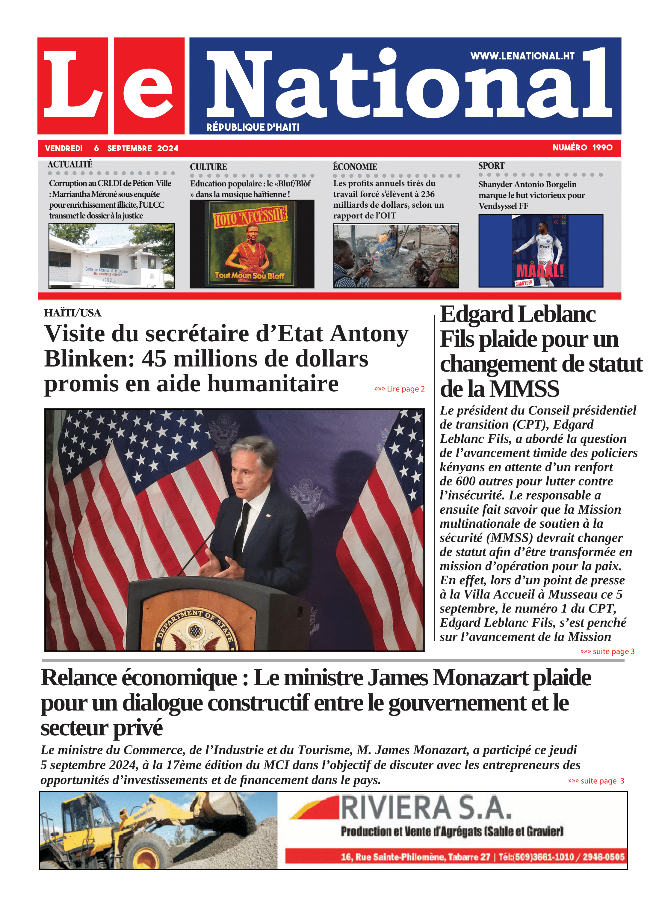 Page 1 de l'édition 1990