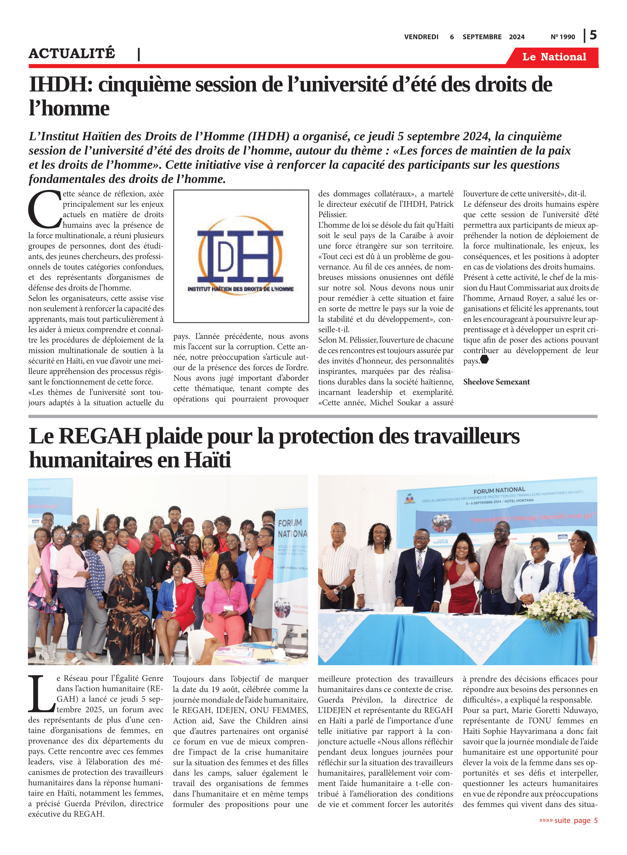 Page 5 de l'édition 1990