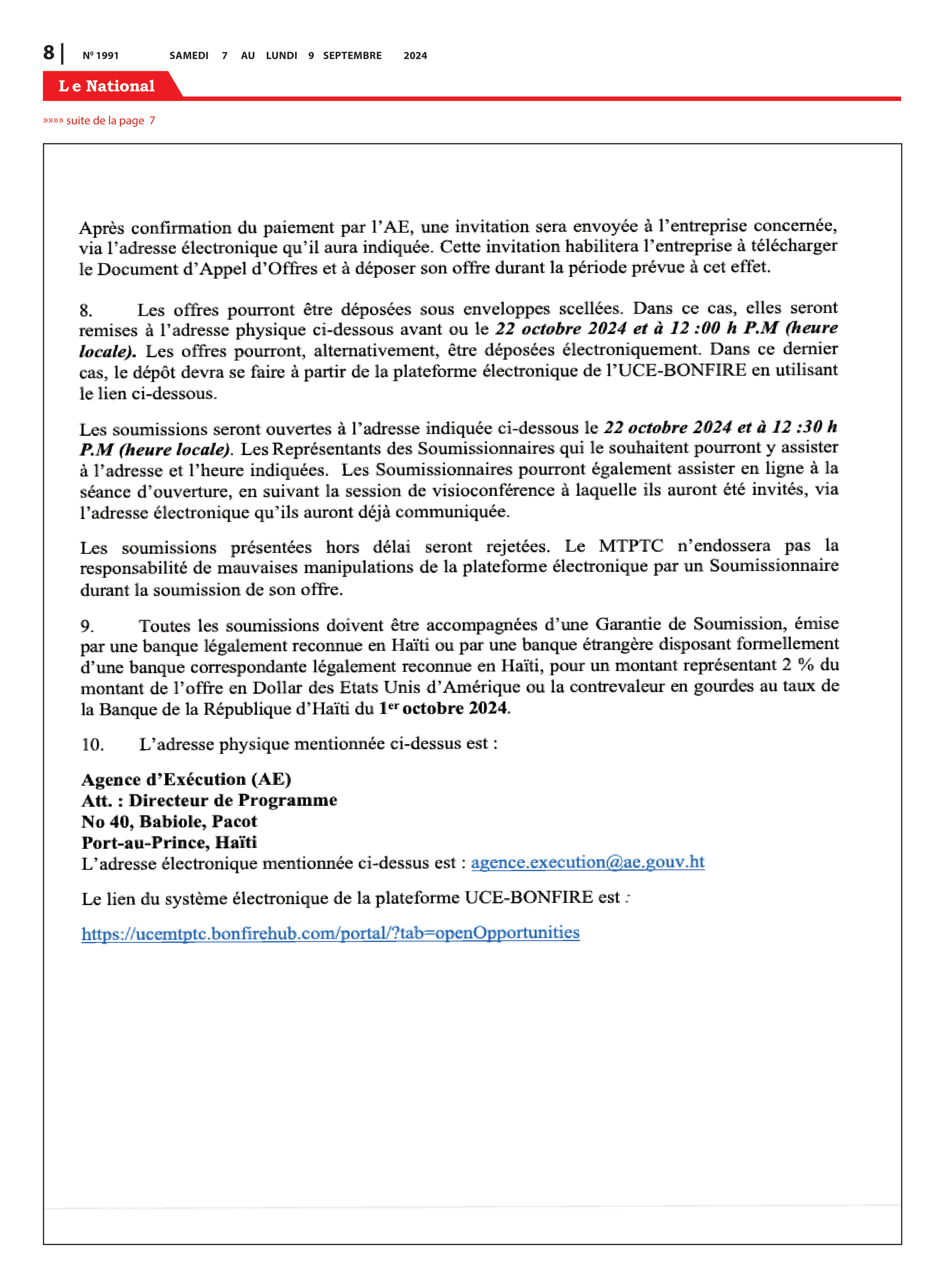 Page 8 de l'édition 1991
