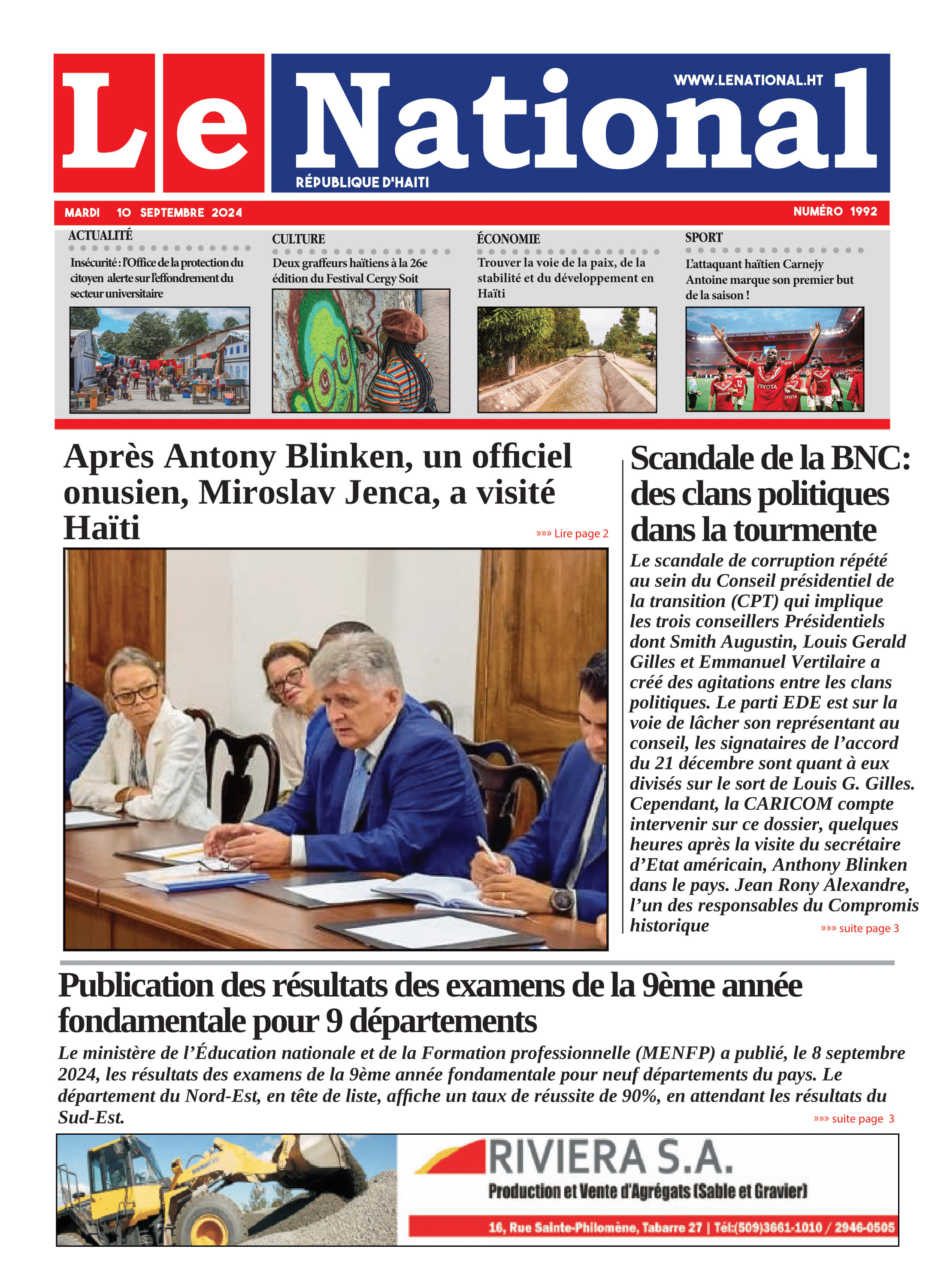 Page 1 de l'édition 1992