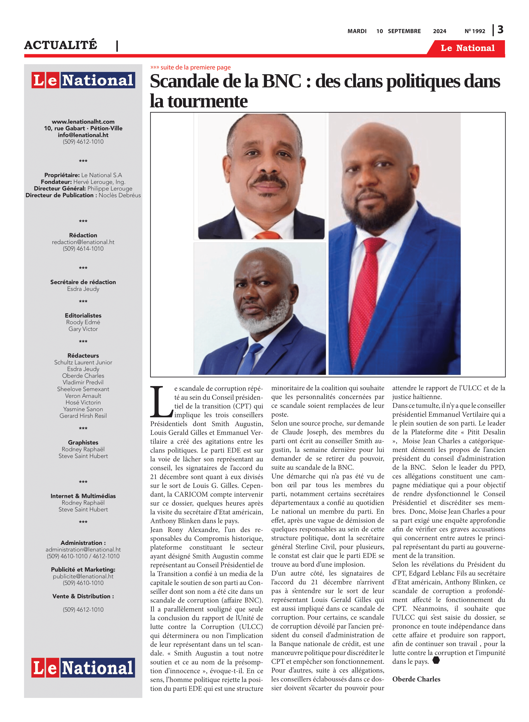 Page 3 de l'édition 1992