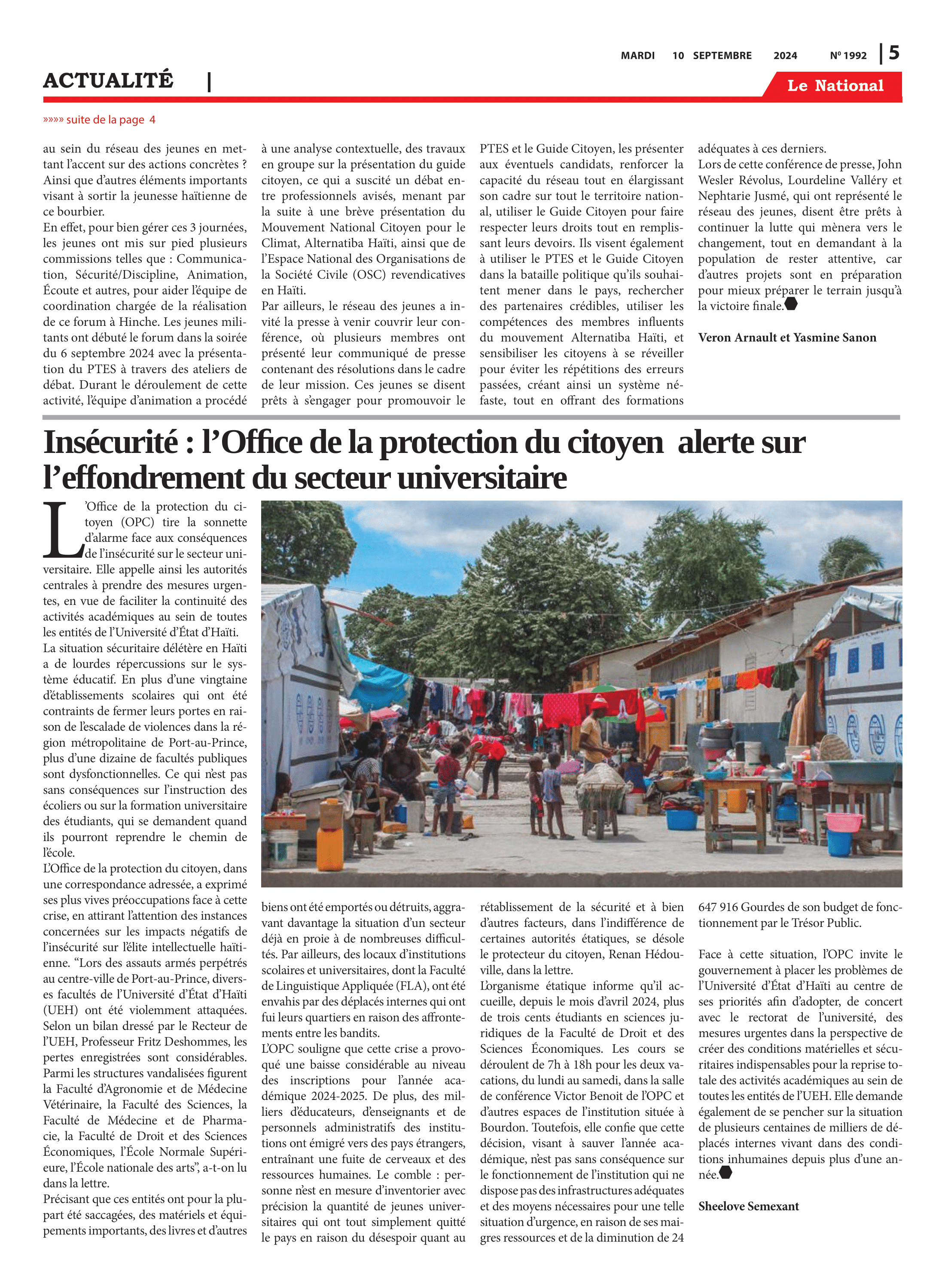 Page 5 de l'édition 1992