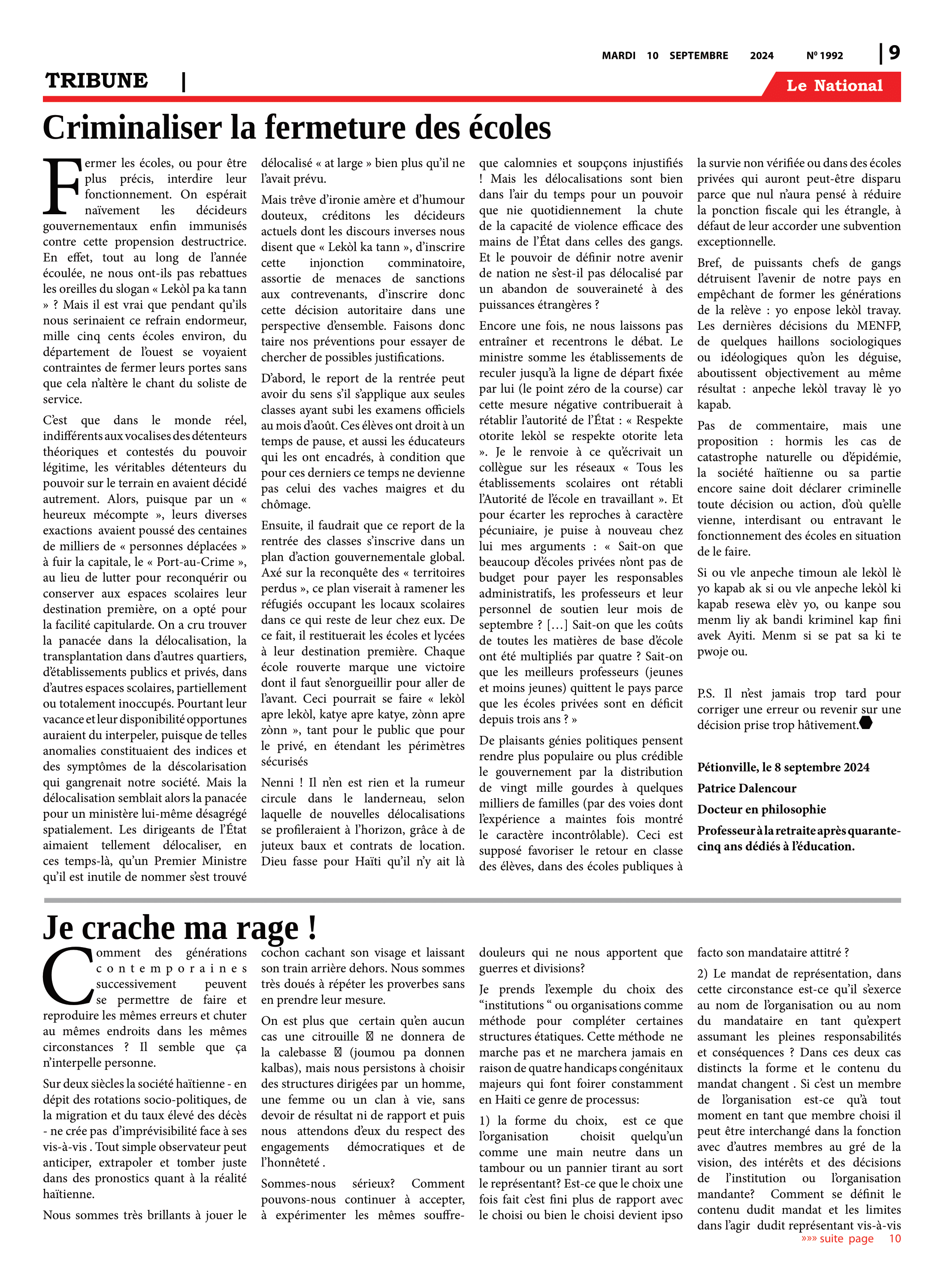 Page 9 de l'édition 1992