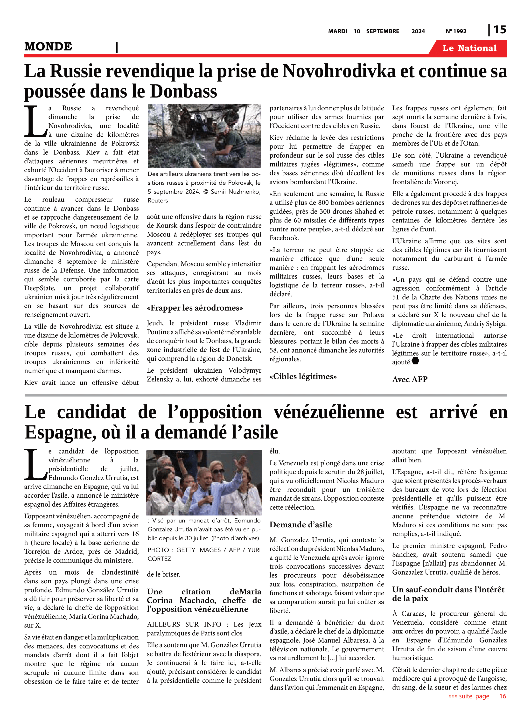 Page 15 de l'édition 1992