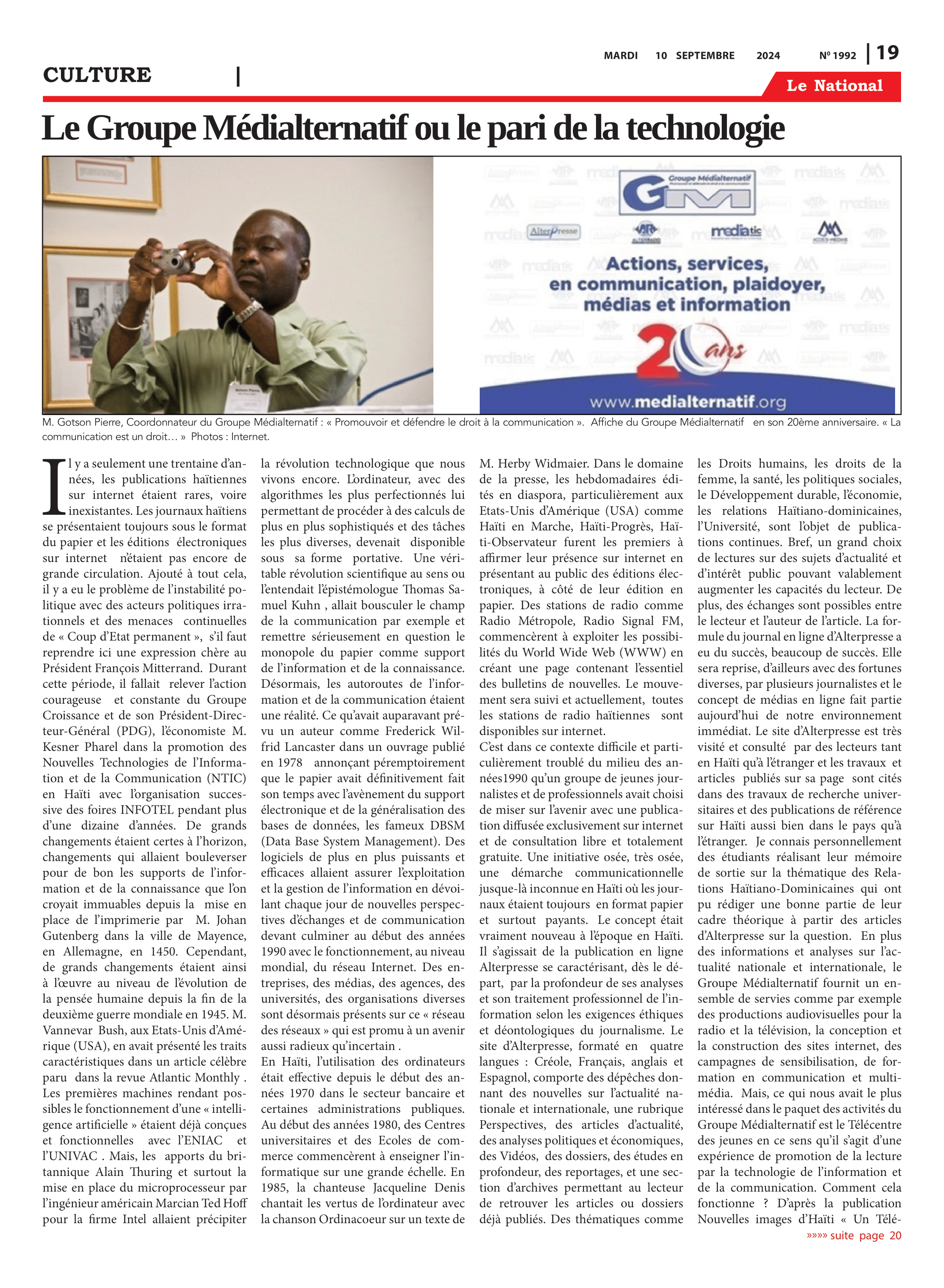 Page 19 de l'édition 1992