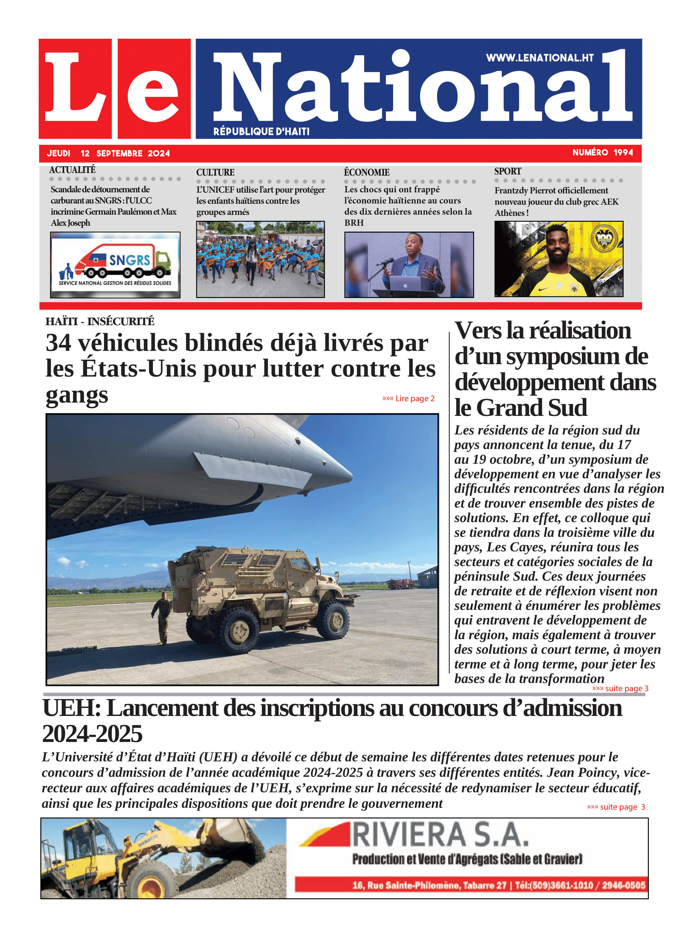 Page 1 de l'édition 1994