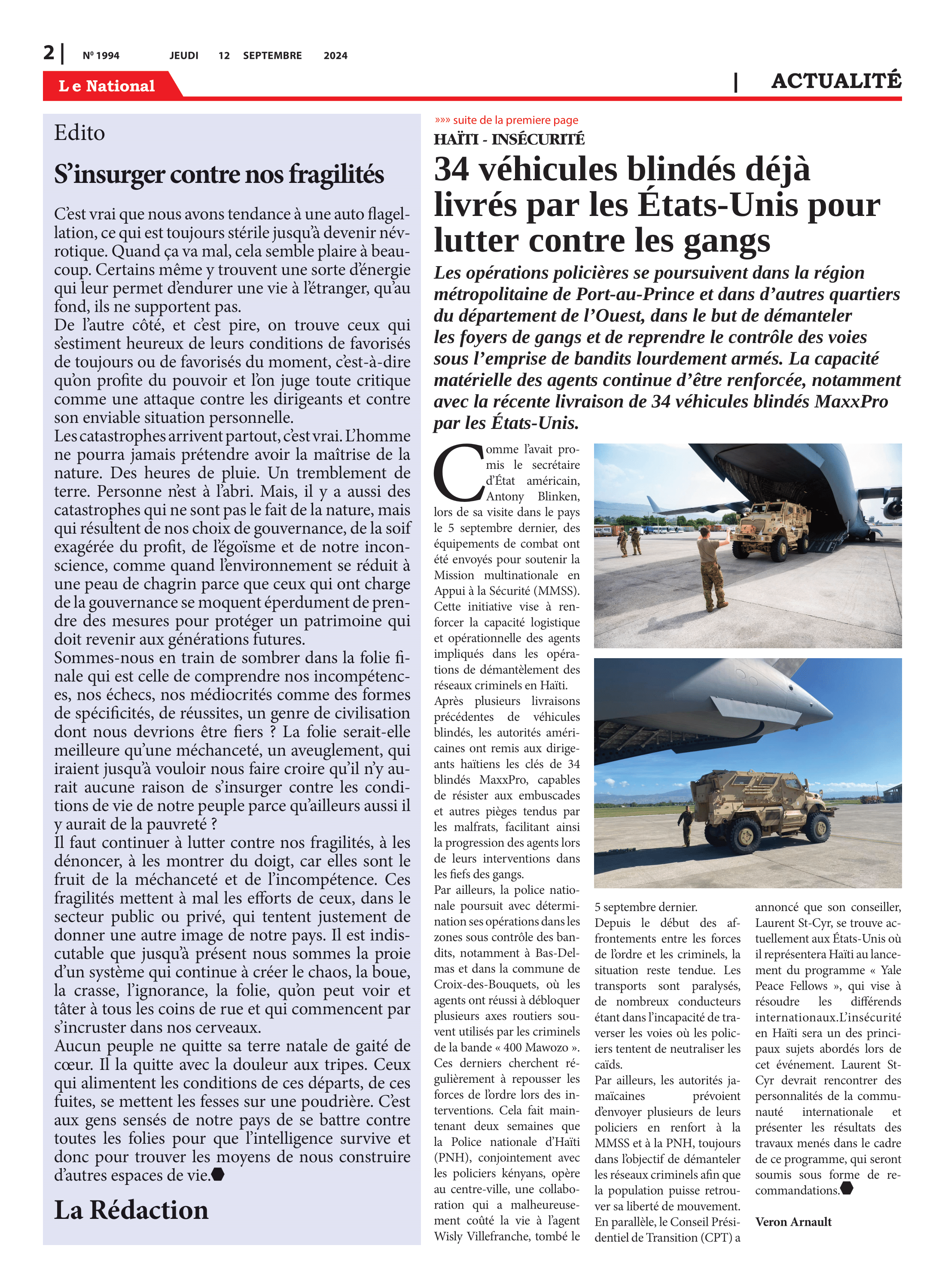 Page 2 de l'édition 1994