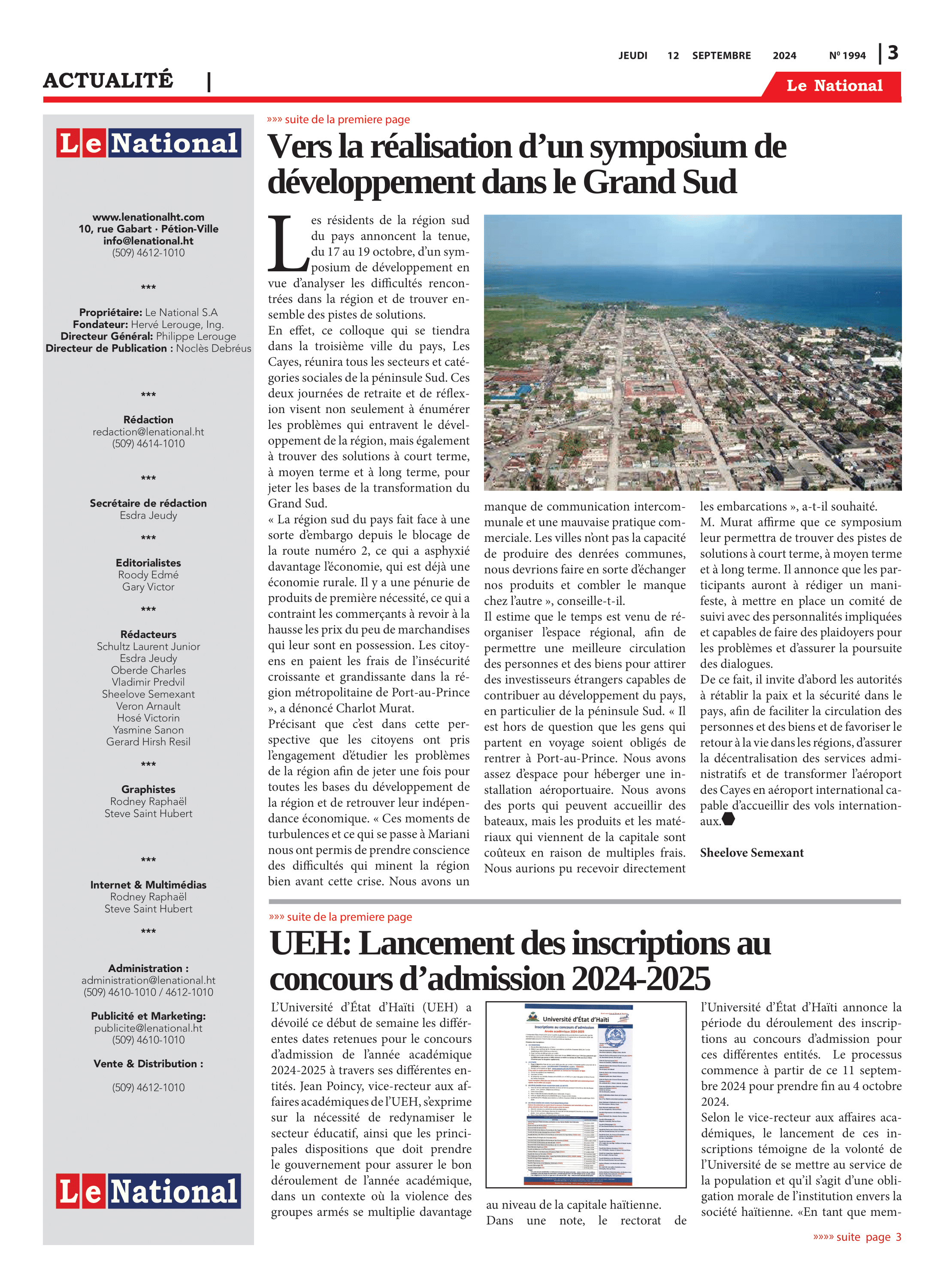 Page 3 de l'édition 1994