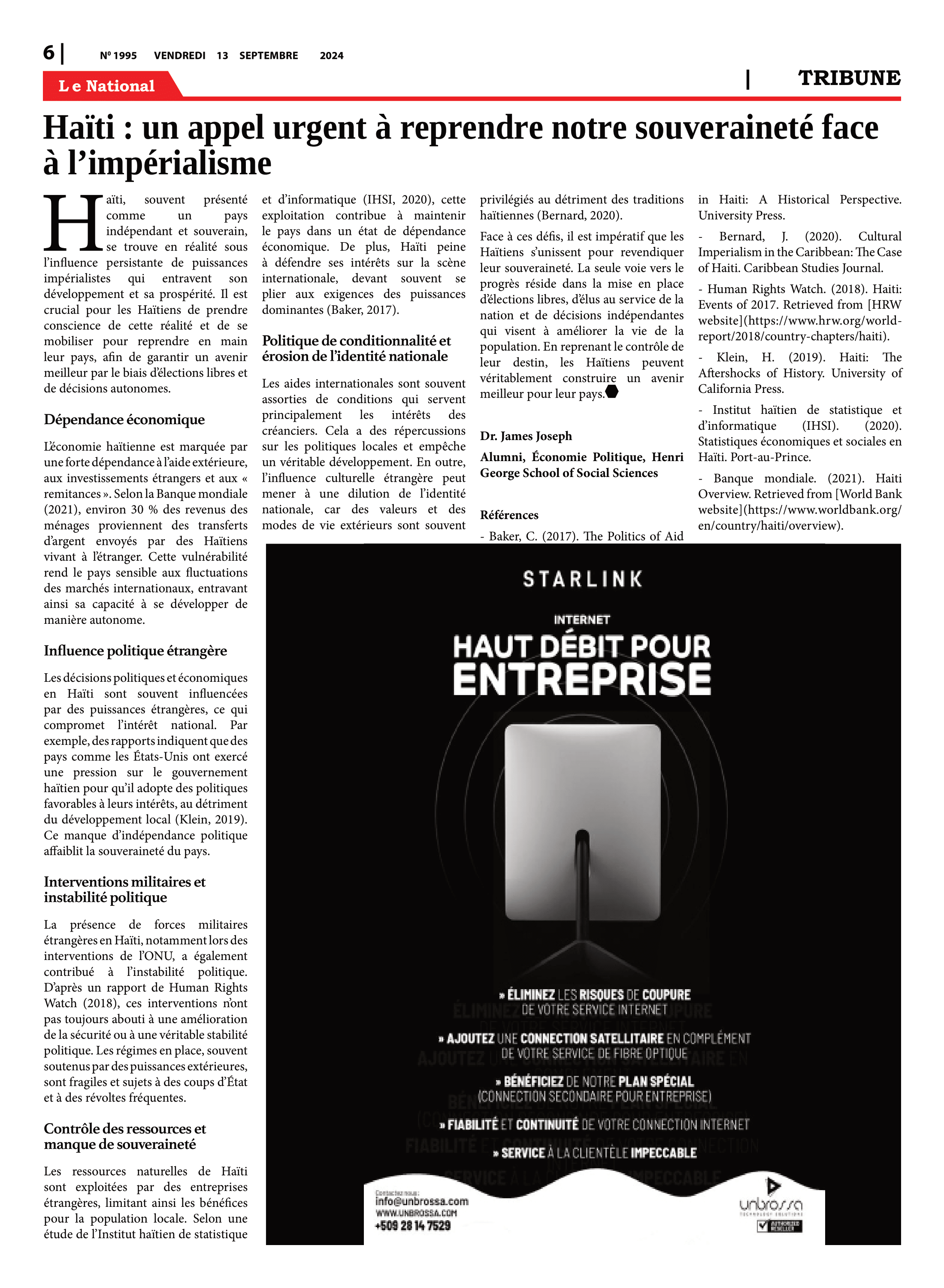 Page 6 de l'édition 1995